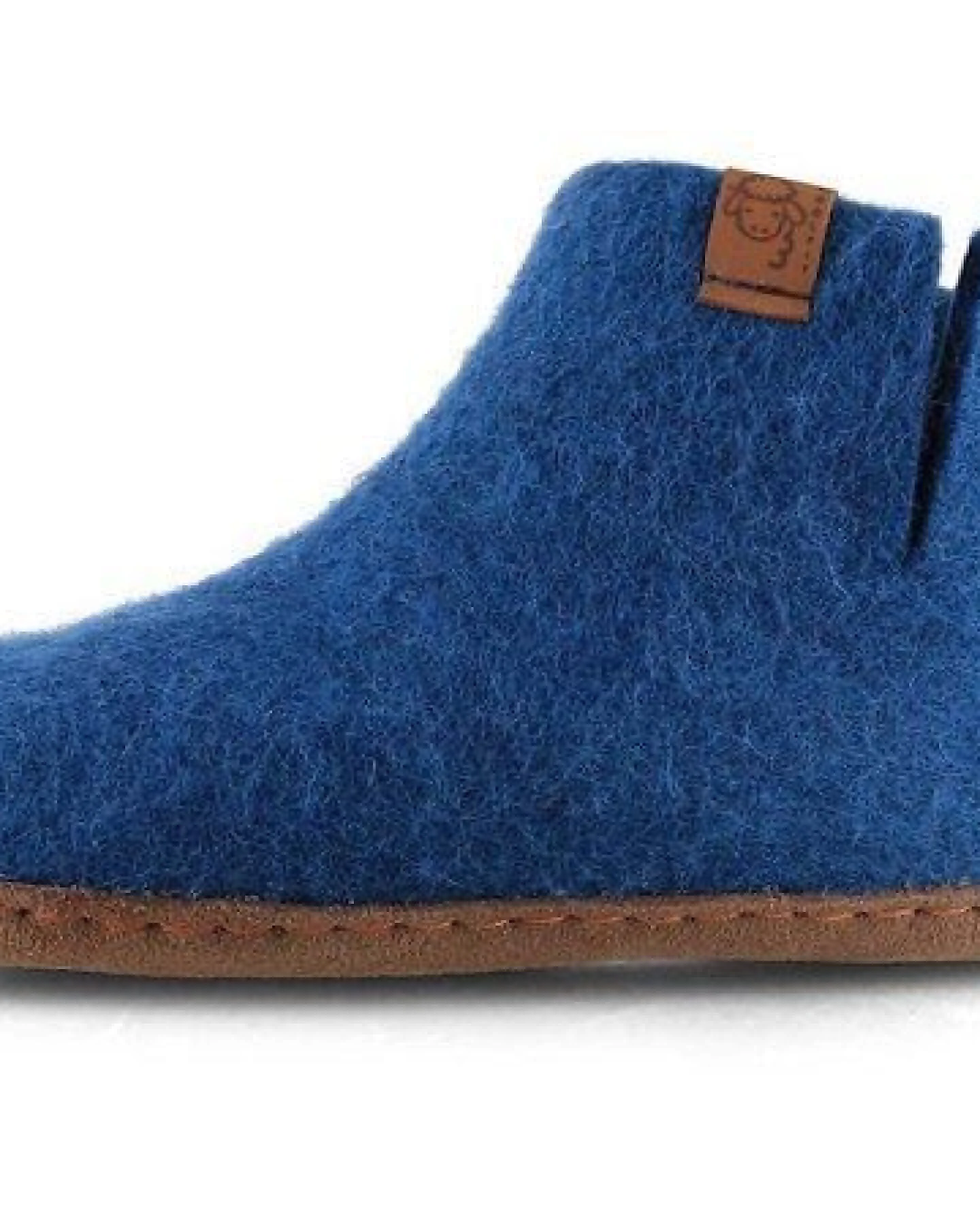 WoolFit Yeti Kids Hüttenschuhe aus 100% Wolle mit Ledersohle – Ansicht 4
