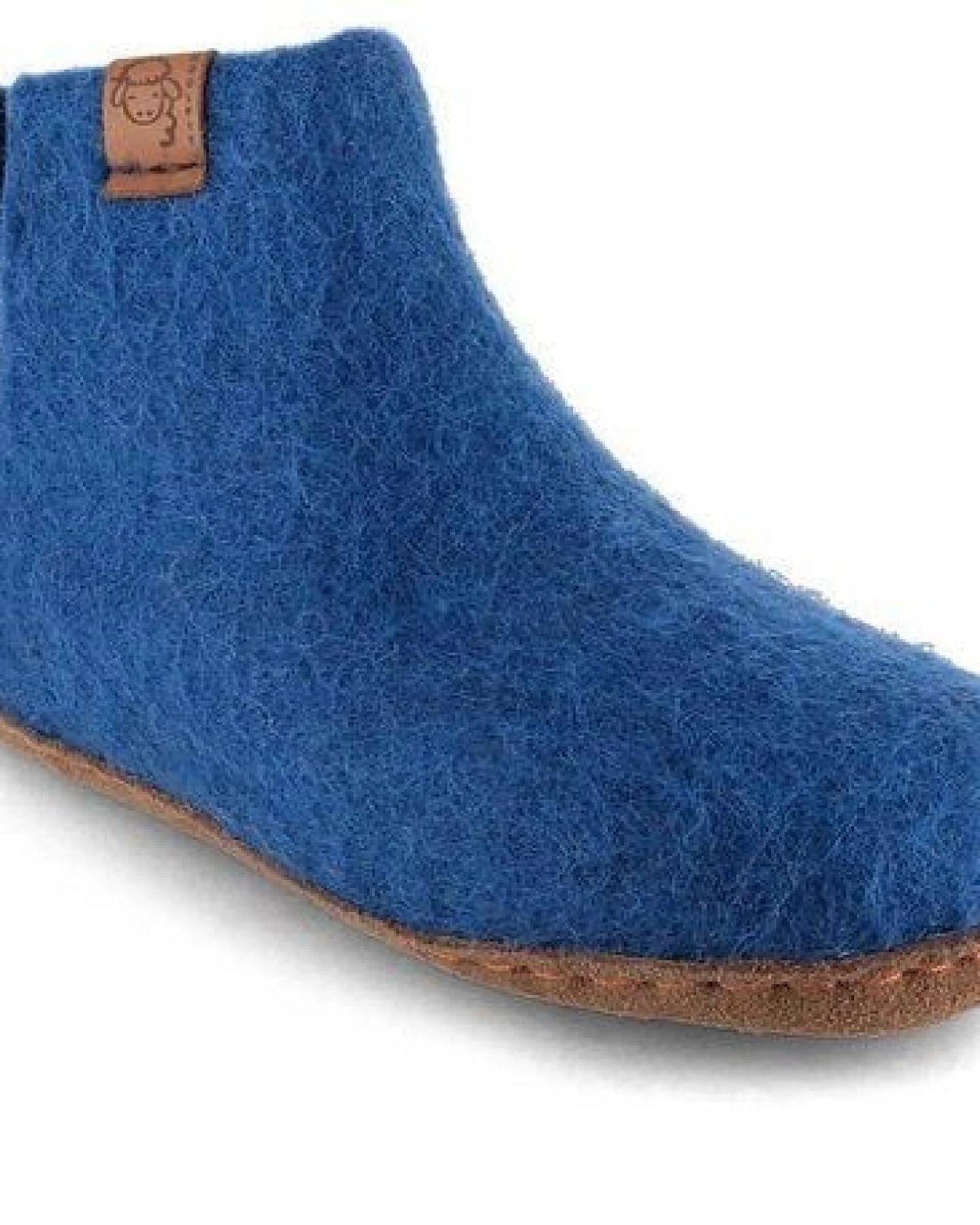 WoolFit Yeti Kids Hüttenschuhe aus 100% Wolle mit Ledersohle – Ansicht 3