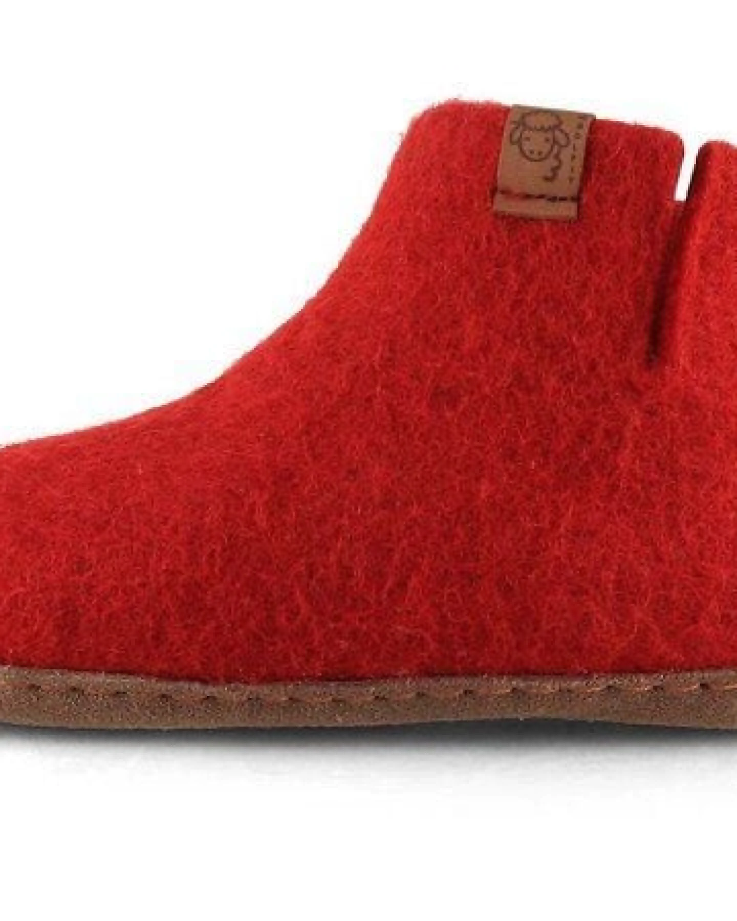 WoolFit Yeti Kids Hüttenschuhe aus 100% Wolle mit Ledersohle – Ansicht 4