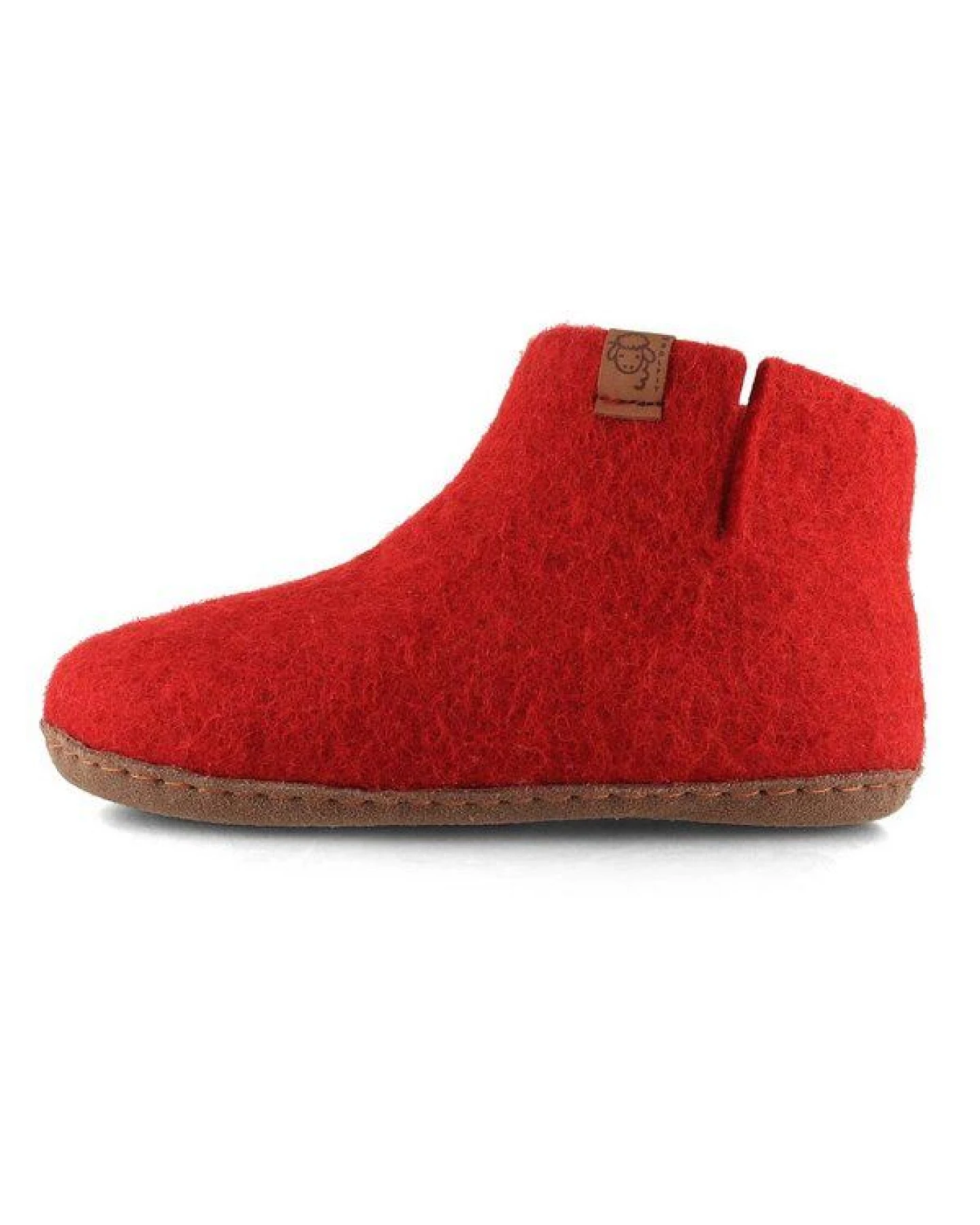 WoolFit Yeti Kids Hüttenschuhe aus 100% Wolle mit Ledersohle – Ansicht 4
