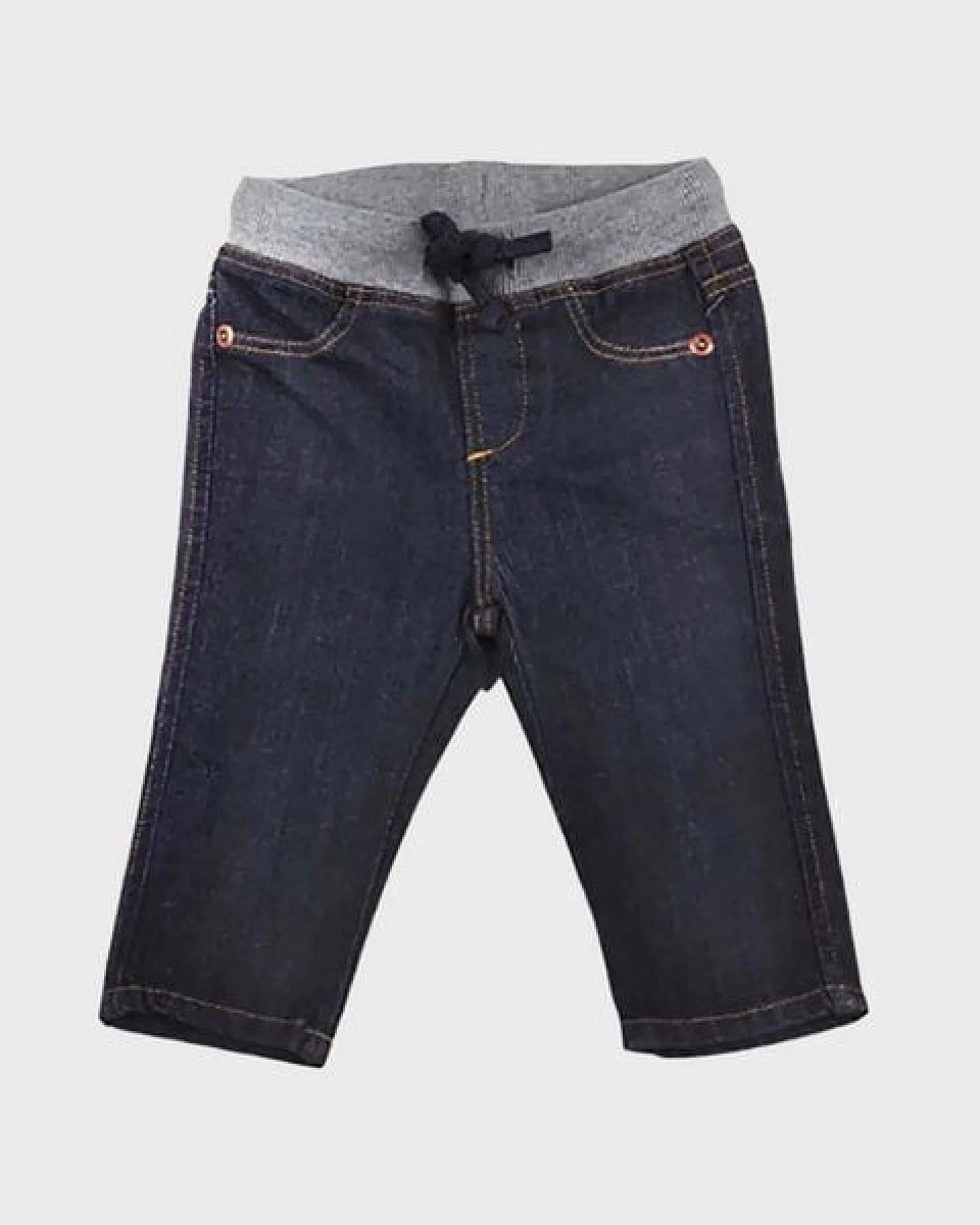 Baby-Jeanshosen mit Rippentaille 'OrganicEra' aus Bio-Baumwoll-Denim – Ansicht 2
