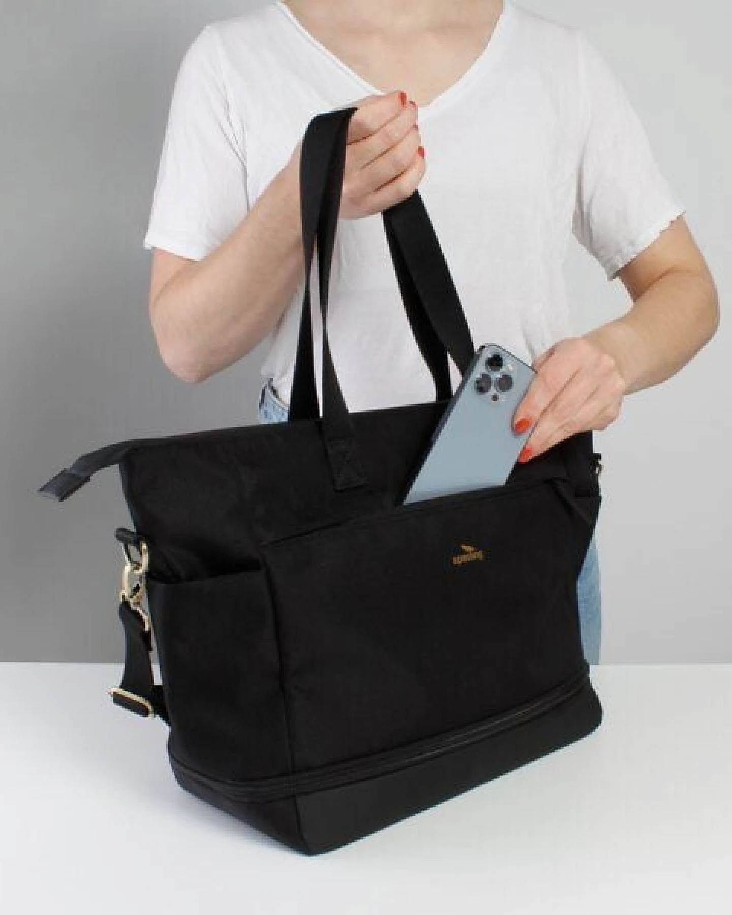 Sperling Erweiterbarer Shopper "Divided" aus recyceltem PET, vegan – Ansicht 4