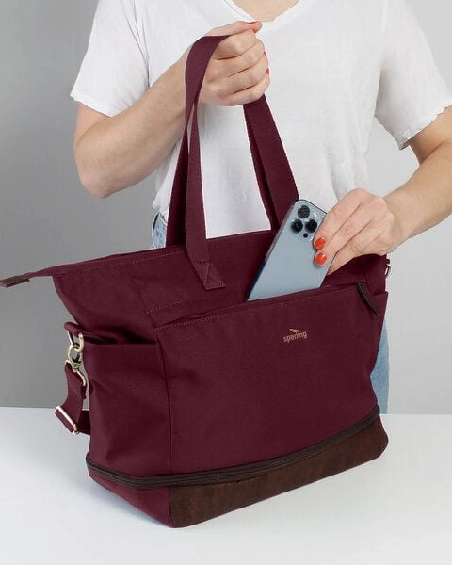 Sperling Erweiterbarer Shopper "Divided" aus recyceltem PET, vegan – Ansicht 4