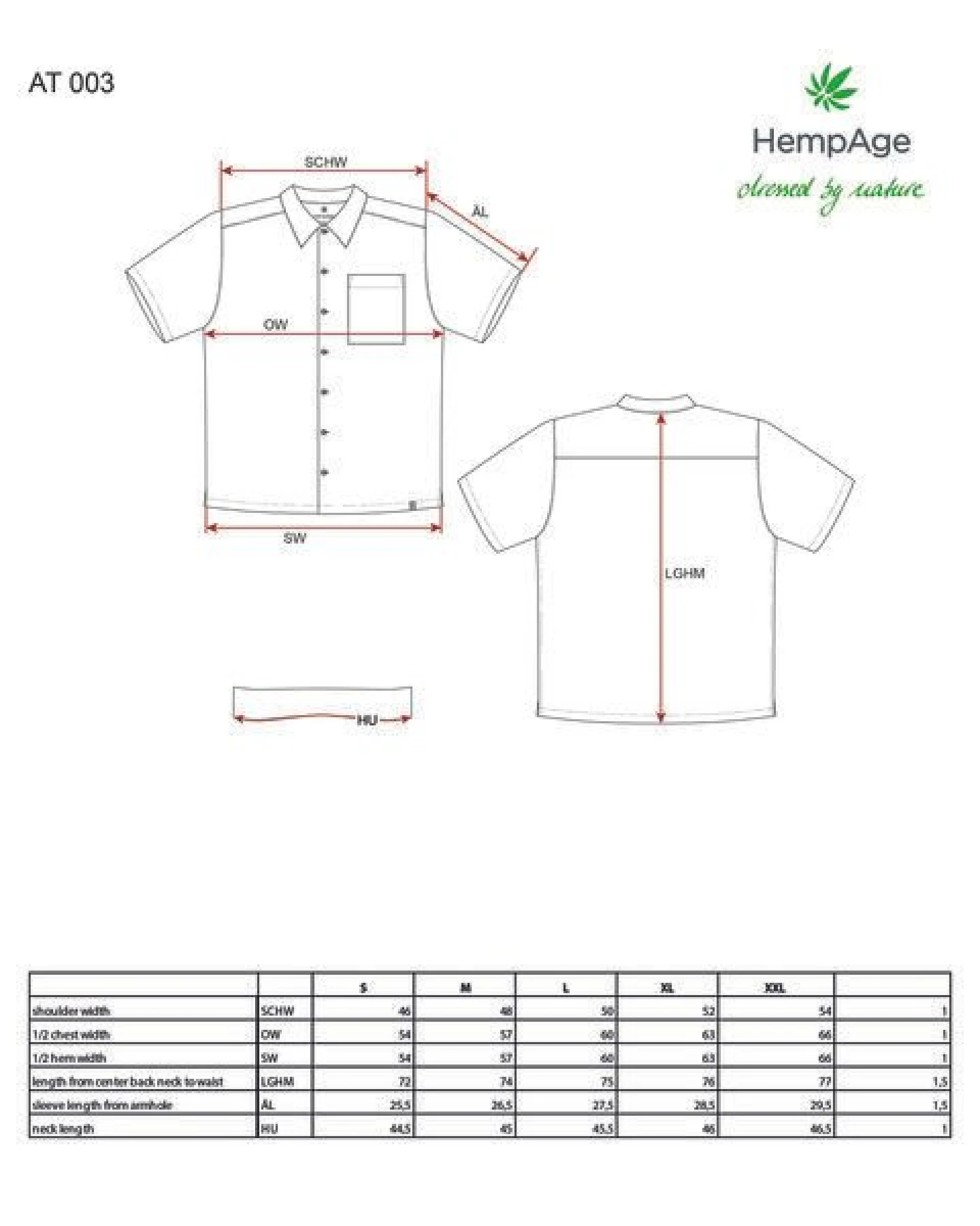 HempAge Kurzarmhemd Hanf/Biobaumwolle – Ansicht 2