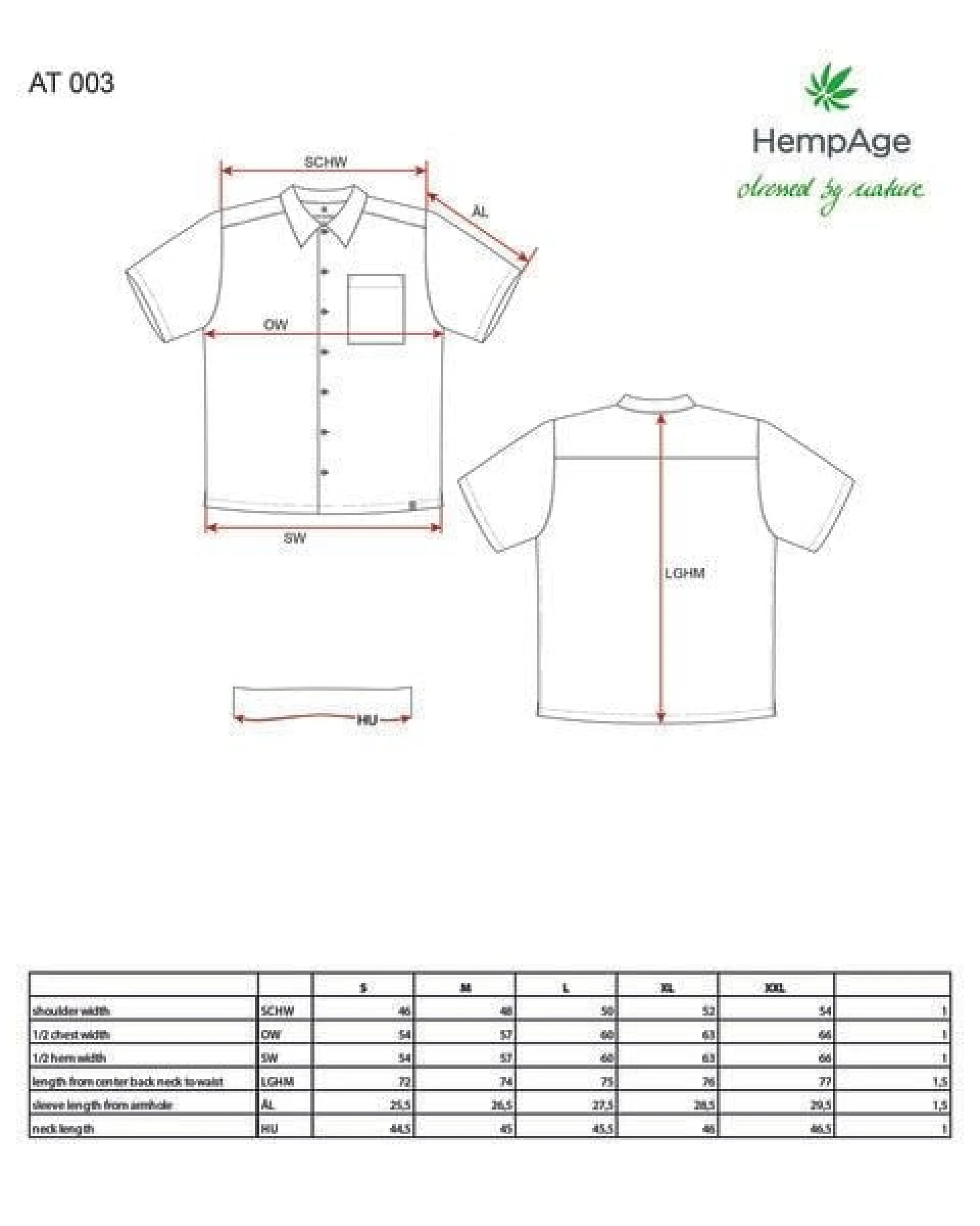 HempAge Kurzarmhemd Hanf/Biobaumwolle – Ansicht 3