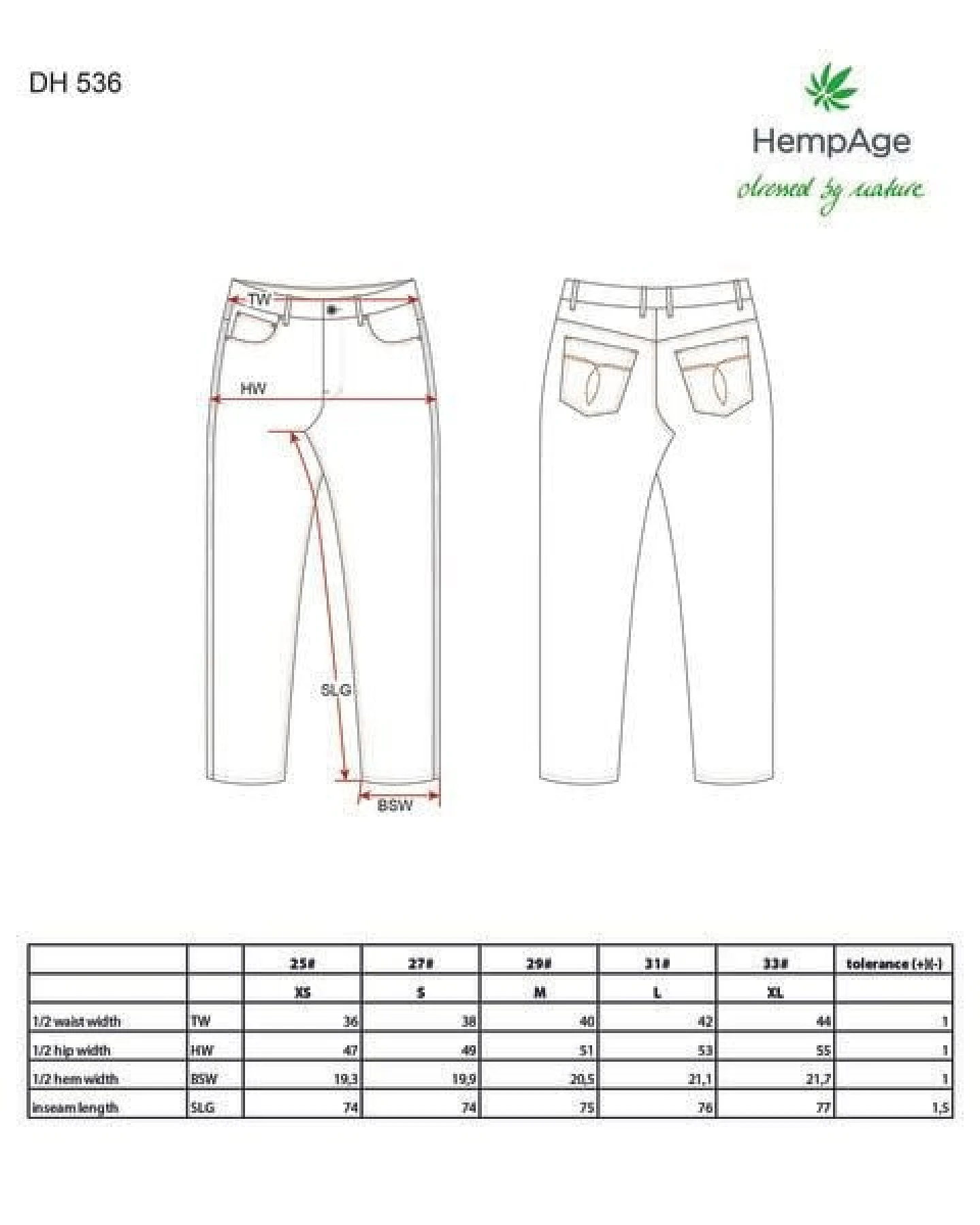 HempAge Damen Highrise Jeans Hanf/Biobaumwolle – Ansicht 3
