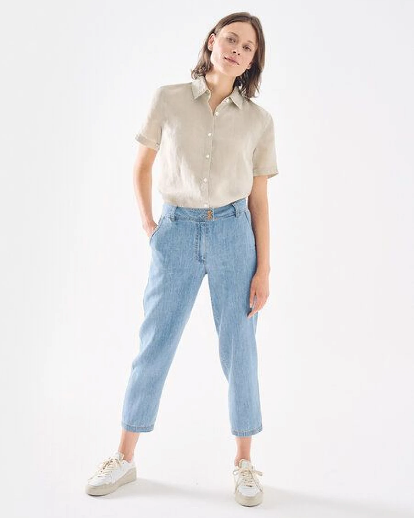 HempAge Kurzarmbluse Damen 100% Hanf – Ansicht 2