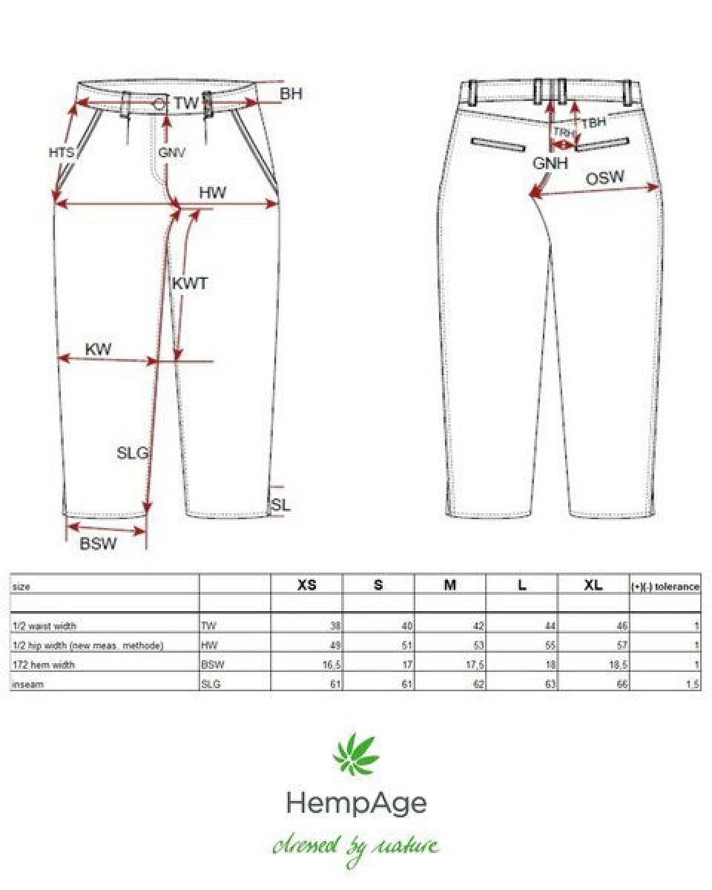 Hempage Damen 7/8 Bundfaltenhose Hanf/Biobaumwolle – Ansicht 3