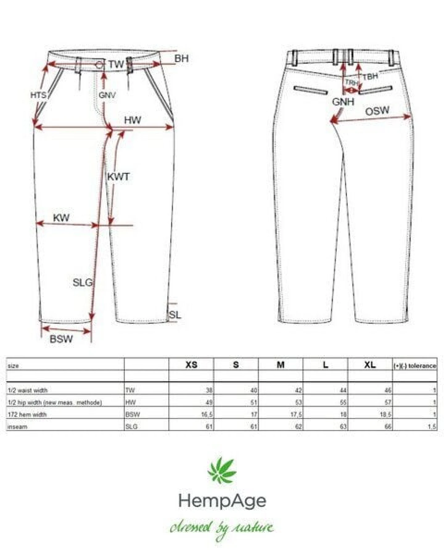 Hempage Damen 7/8 Bundfaltenhose Hanf/Biobaumwolle – Ansicht 3