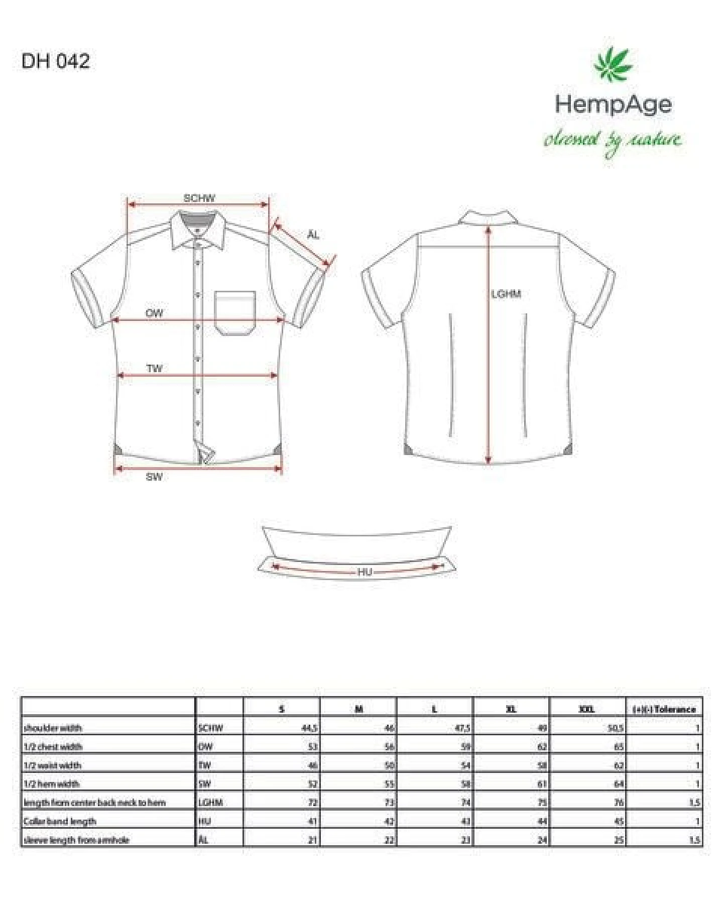 HempAge Kariertes Kurzarmhemd Hanf/Biobaumwolle – Ansicht 3
