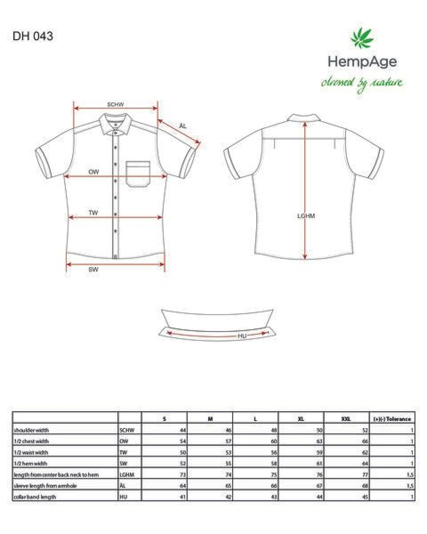 HempAge Herren Hemd Kurzhemd Hanf/Biobaumwolle – Ansicht 3