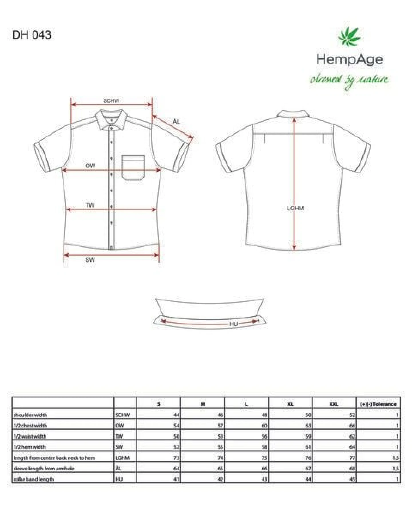 HempAge Herren Hemd Kurzhemd Hanf/Biobaumwolle – Ansicht 3