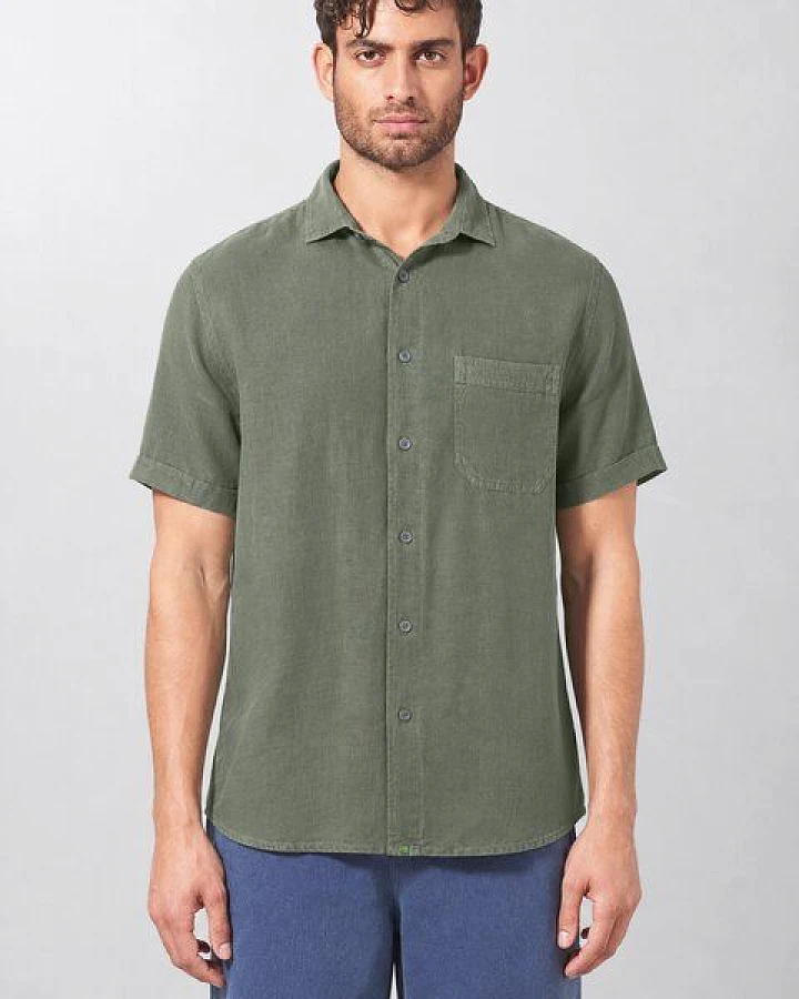HempAge 100% Hanf Kurzarmhemd Herren