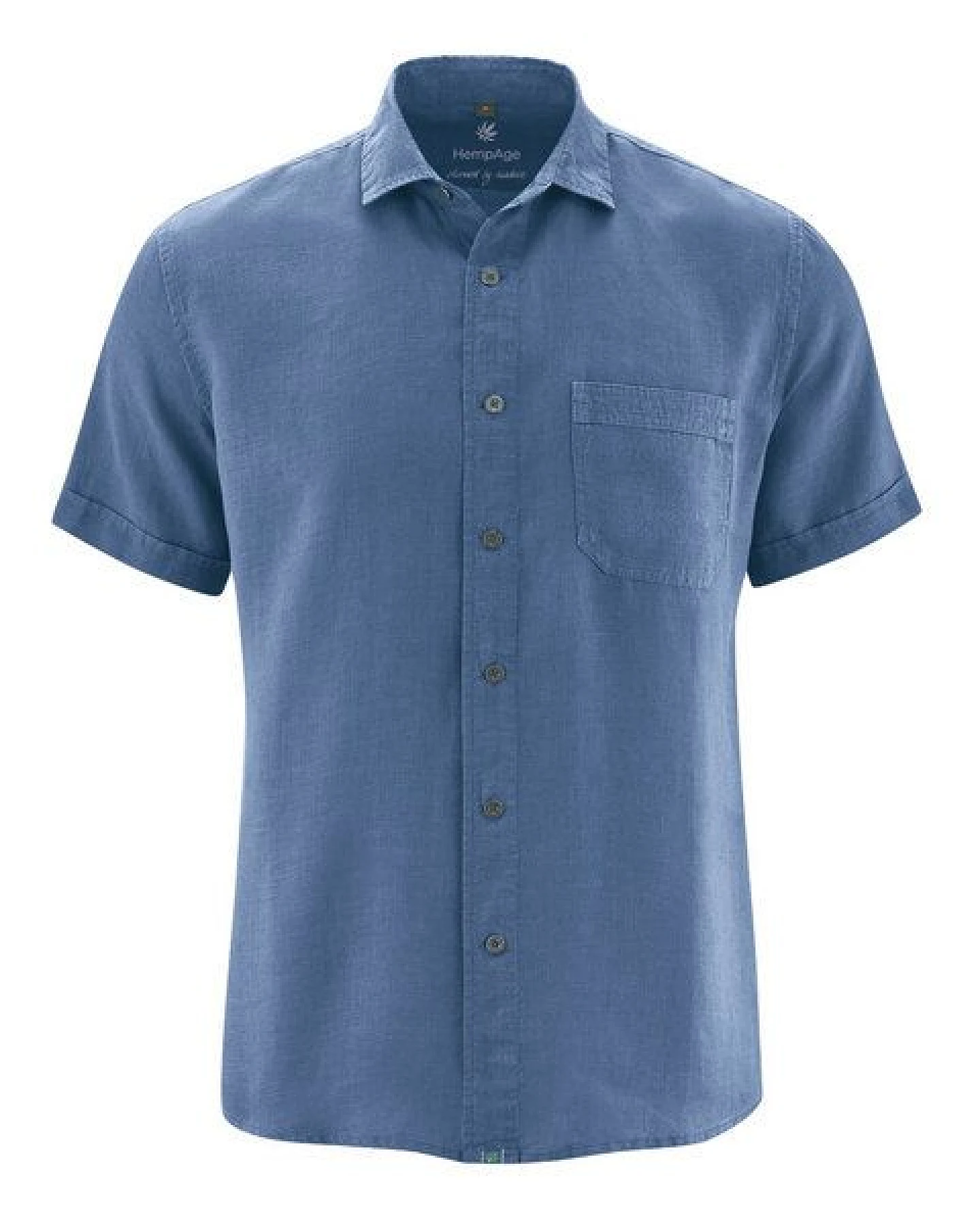 HempAge 100% Hanf Kurzarmhemd Herren – Ansicht 2