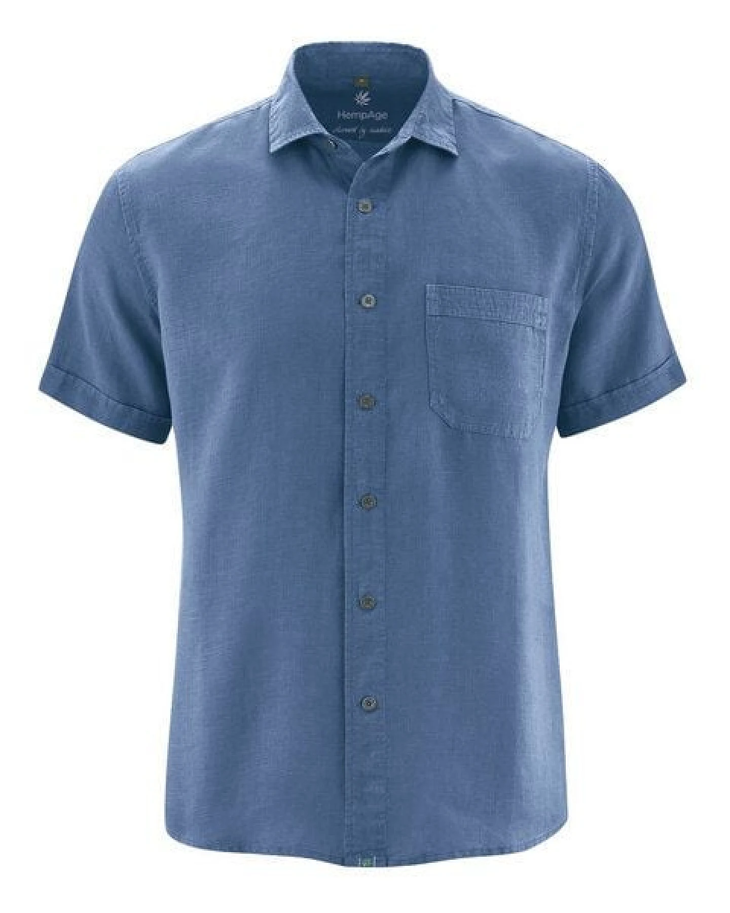 HempAge 100% Hanf Kurzarmhemd Herren – Ansicht 2