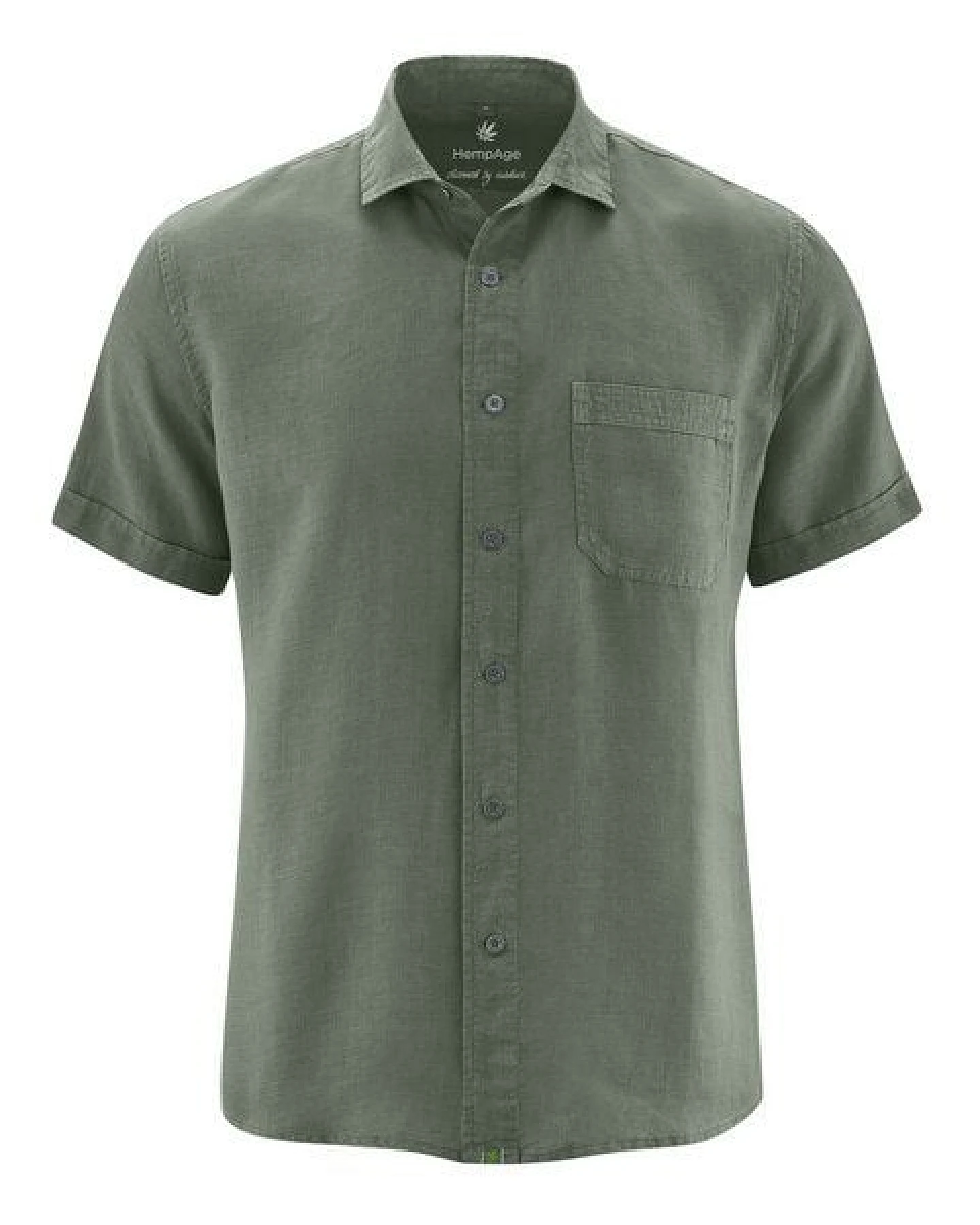 HempAge 100% Hanf Kurzarmhemd Herren – Ansicht 2
