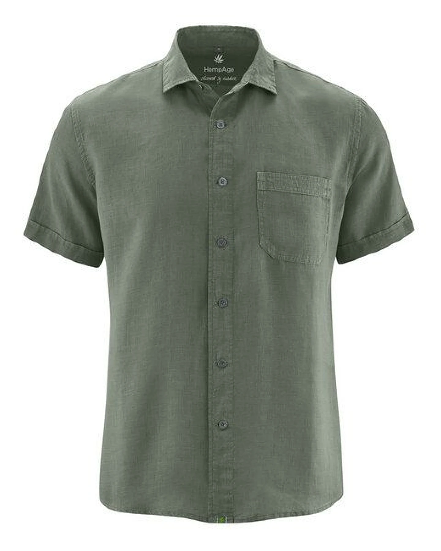 HempAge 100% Hanf Kurzarmhemd Herren – Ansicht 2