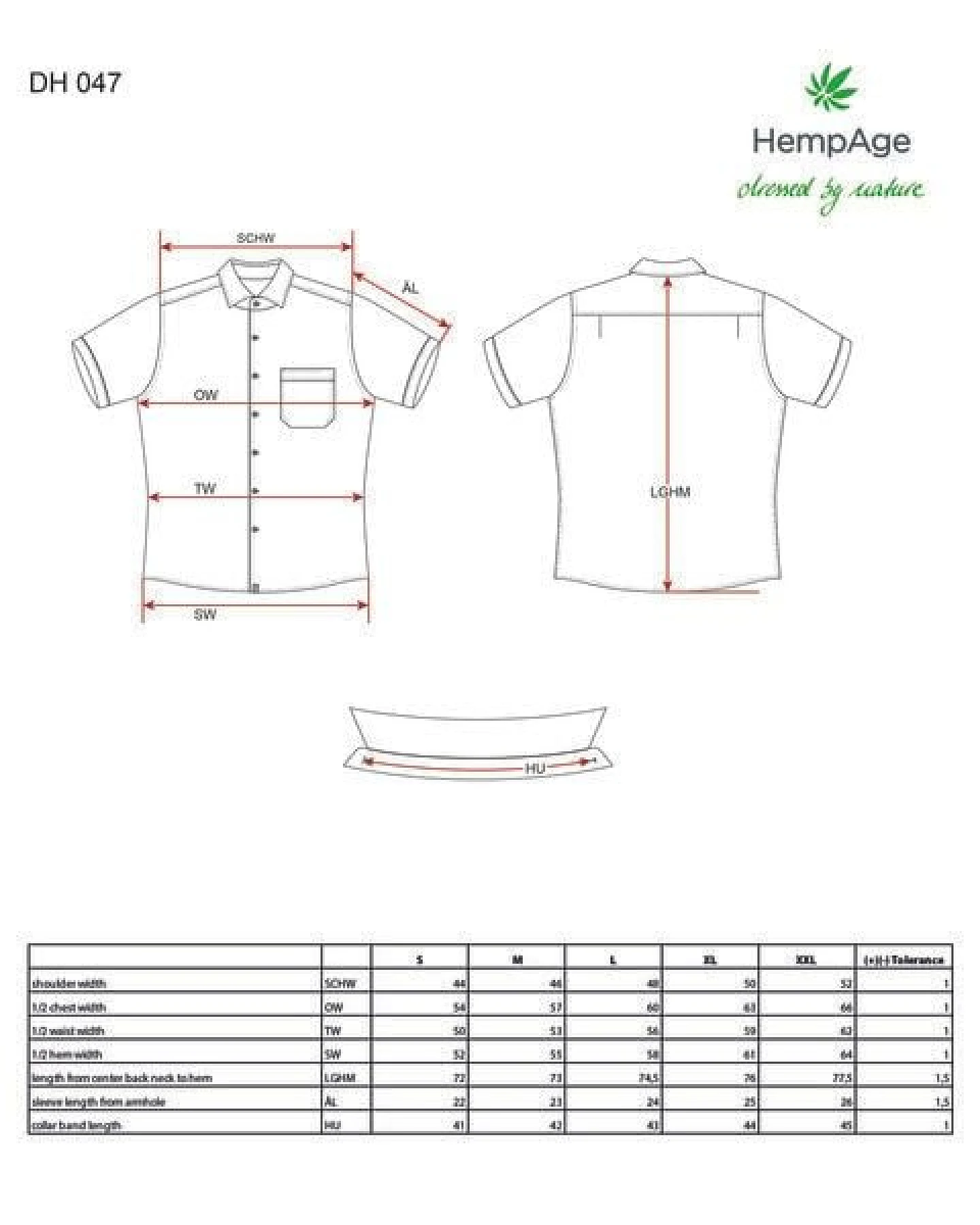 HempAge 100% Hanf Kurzarmhemd Herren – Ansicht 3