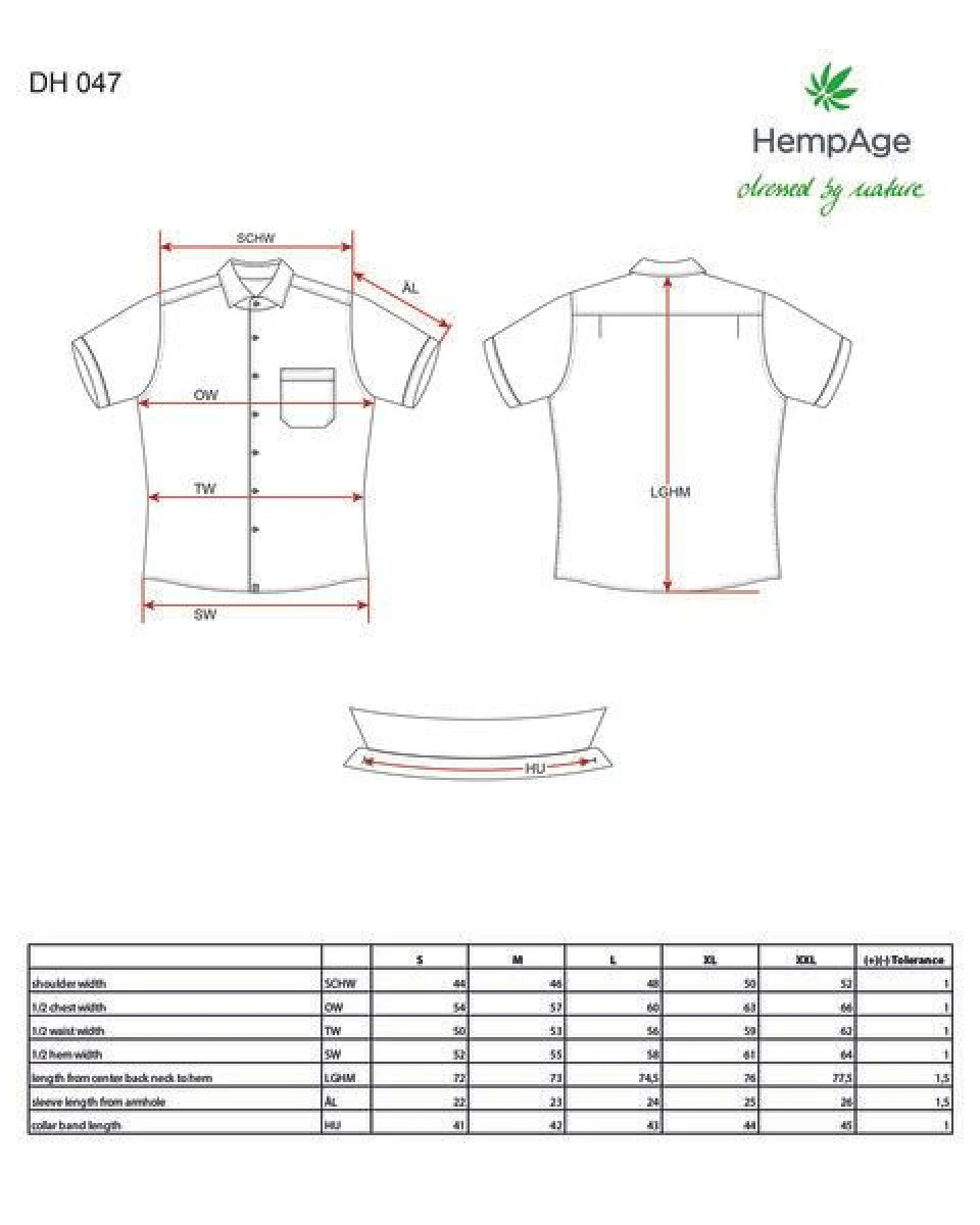 HempAge 100% Hanf Kurzarmhemd Herren – Ansicht 3