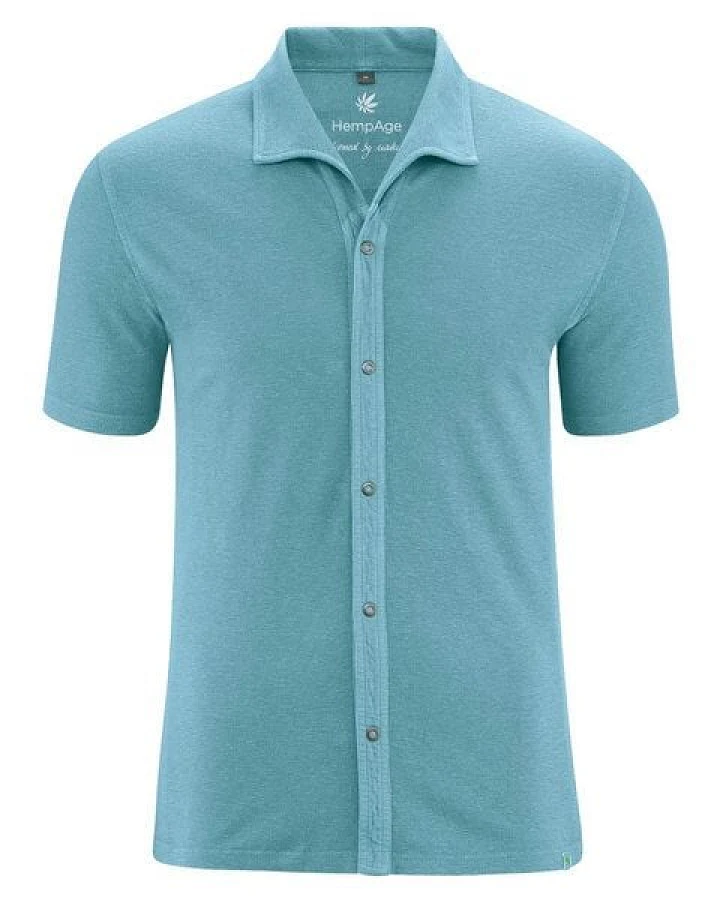 HempAge Jersey Pique Hemd Hanf/Biobaumwolle