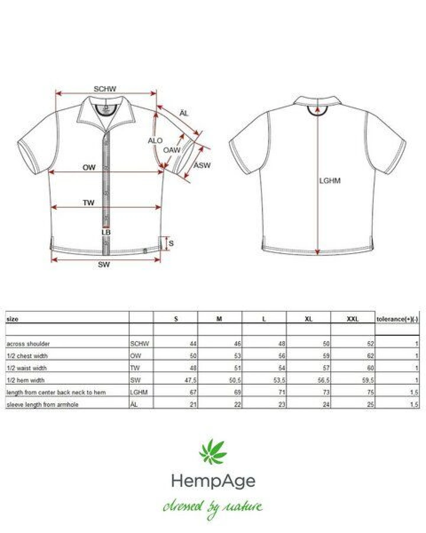 HempAge Jersey Pique Hemd Hanf/Biobaumwolle – Ansicht 2