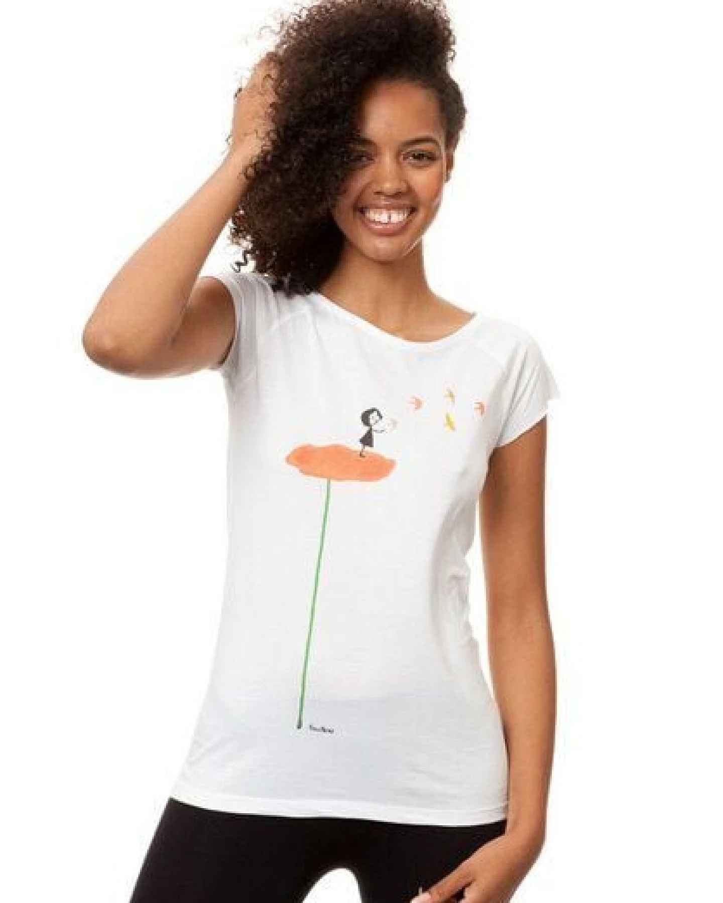 FellHerz Damen T-Shirt Schwalbenzug Bio & Fair & Vegan – Ansicht 4