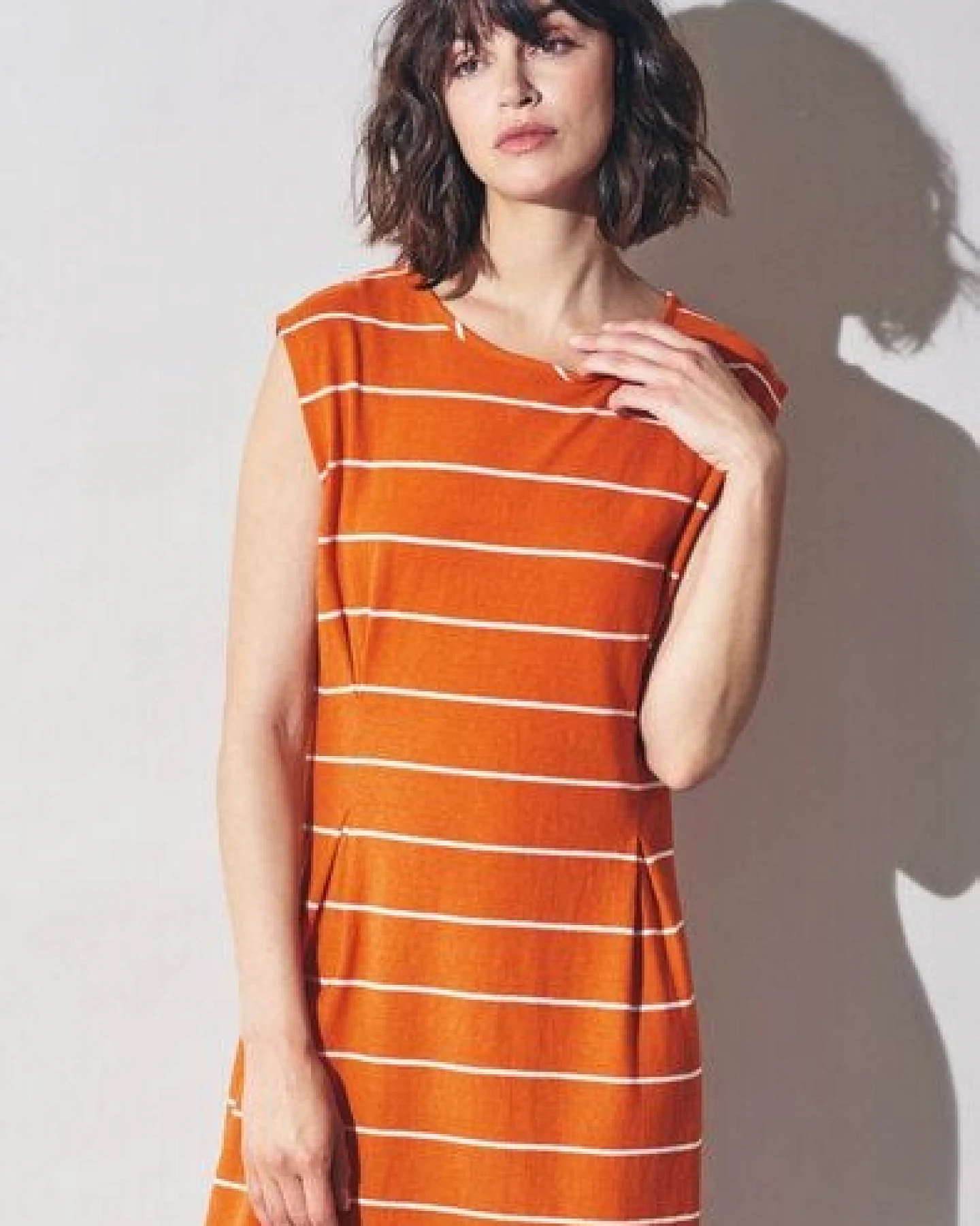 HempAge Gestreiftes Kleid Hanf/Biobaumwolle – Ansicht 3