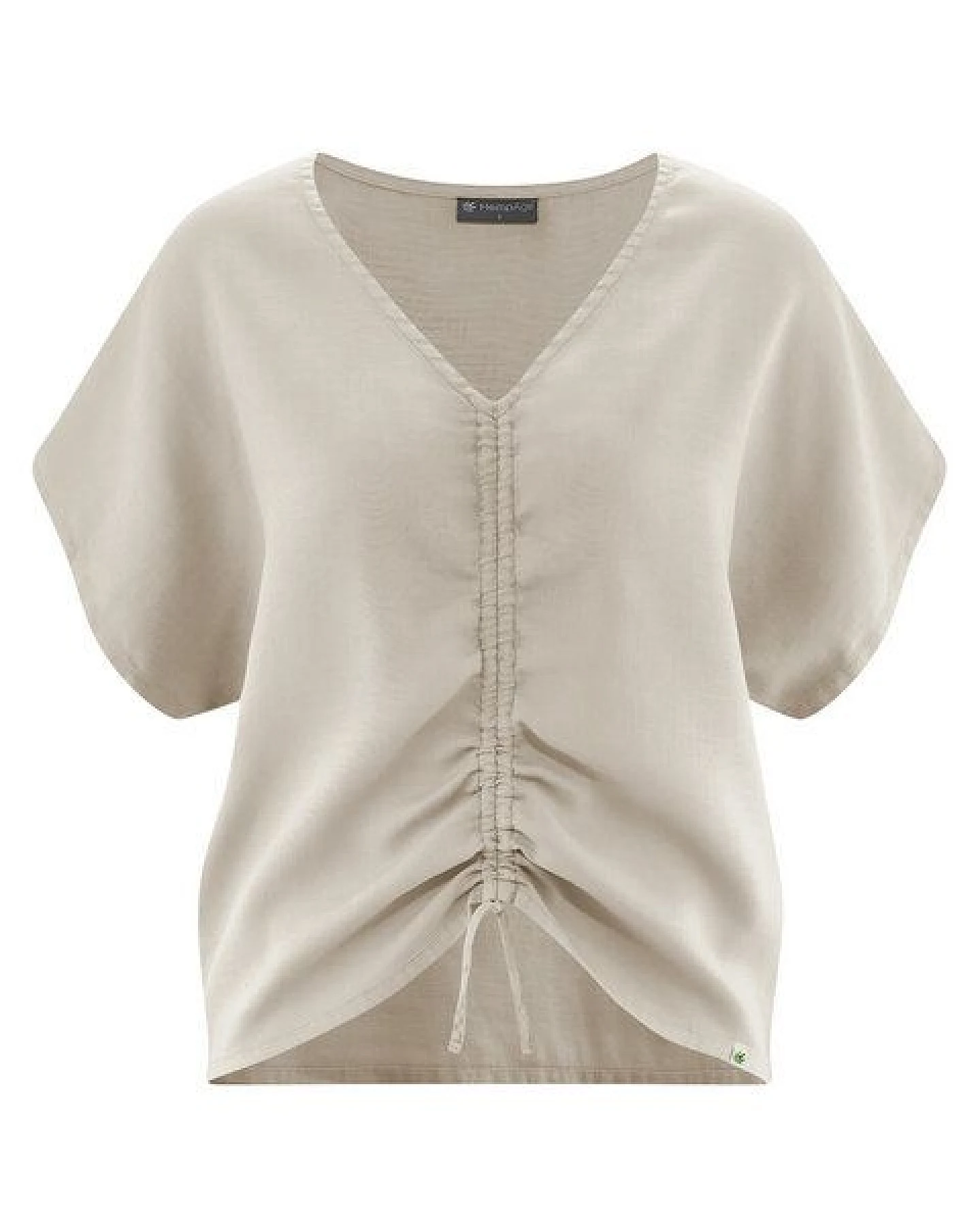 HempAge Geraffte Sommerbluse Hanf/Biobaumwolle – Ansicht 2
