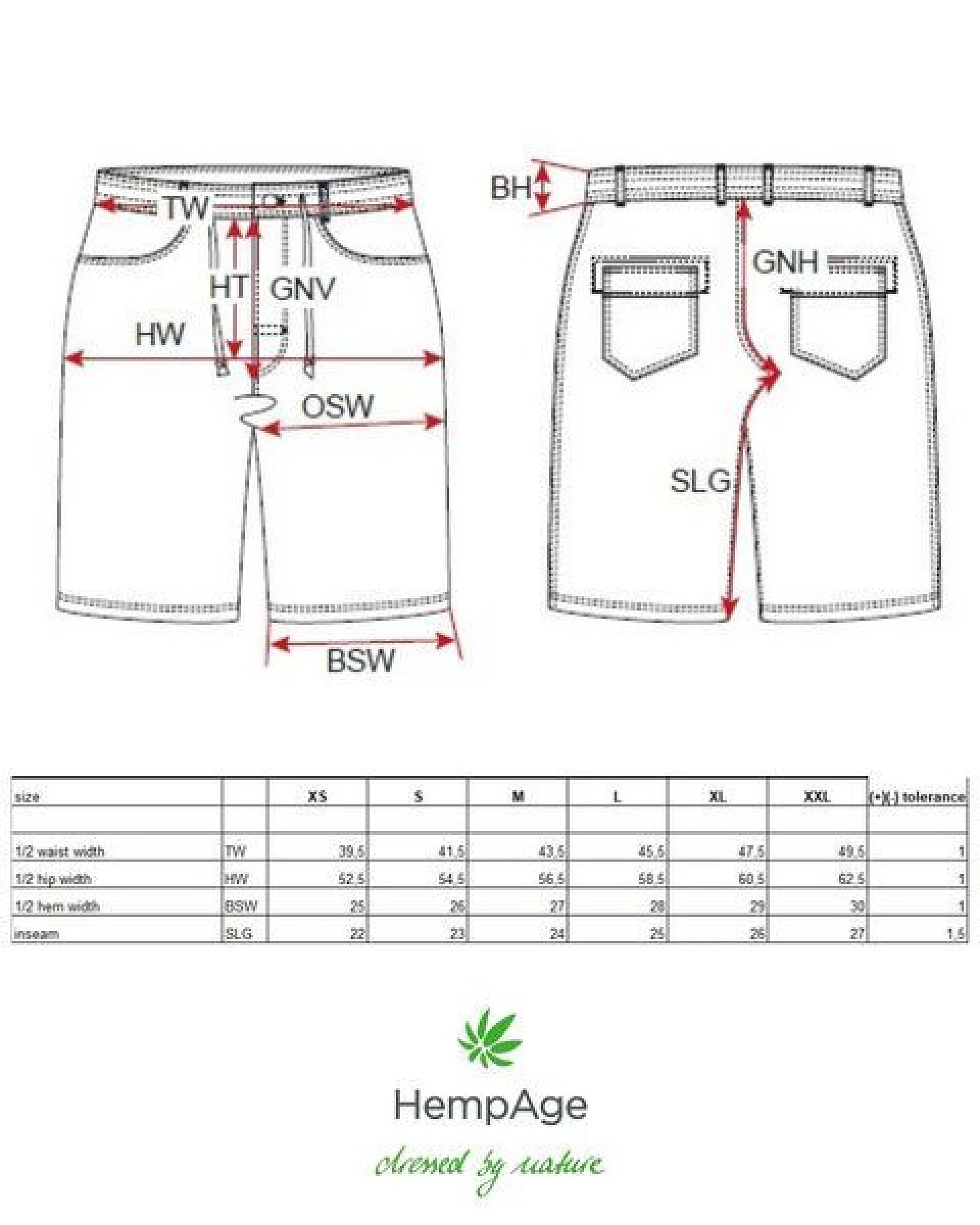 HempAge 100% Hanf Shorts Unisex – Ansicht 3