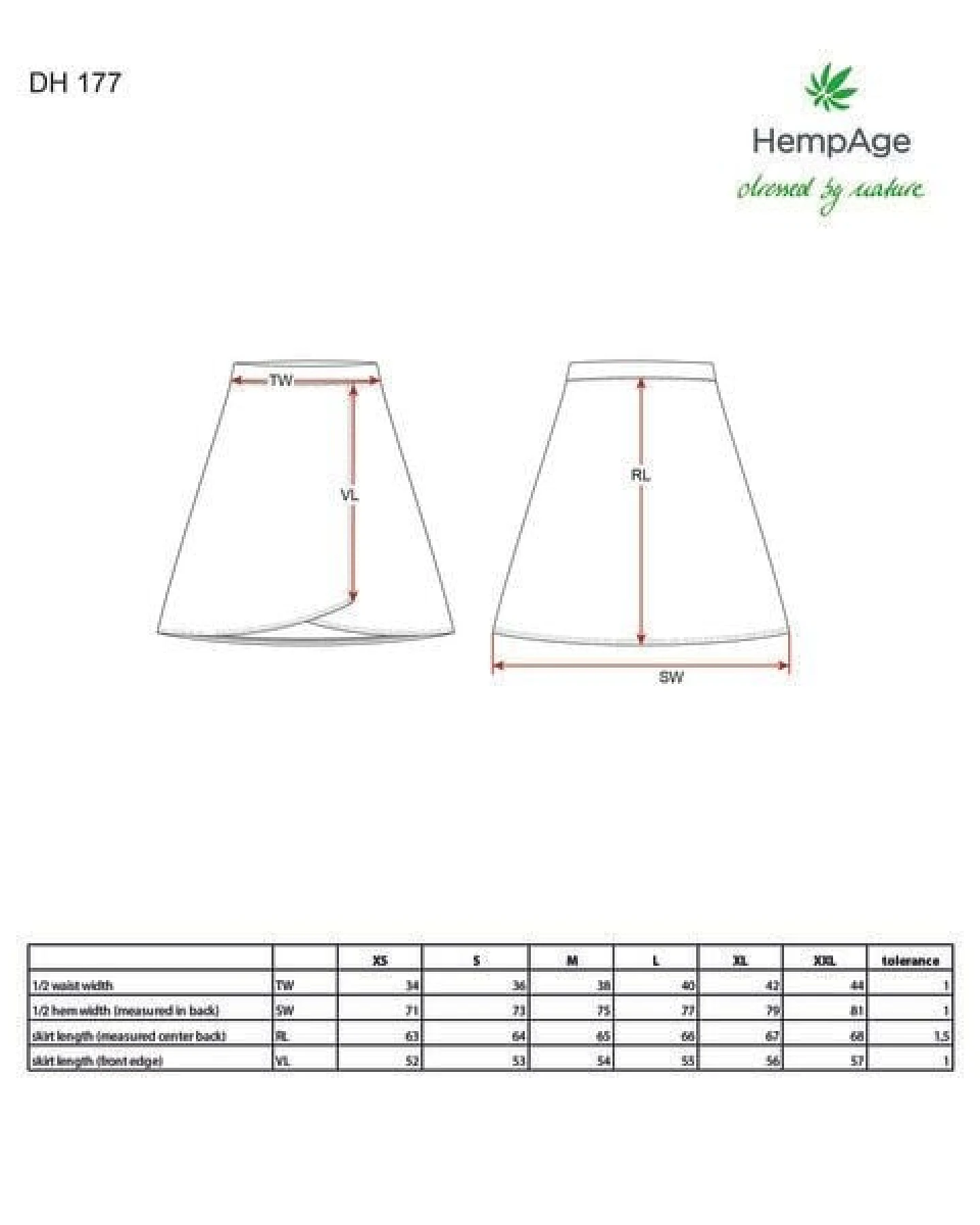 HempAge Asymmetrischer Wickelrock Hanf/Biobaumwolle – Ansicht 3