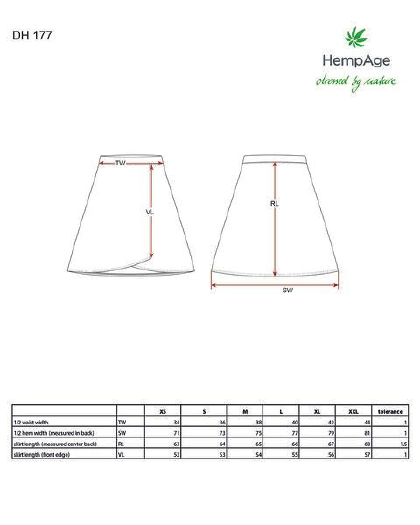HempAge Asymmetrischer Wickelrock Hanf/Biobaumwolle – Ansicht 3