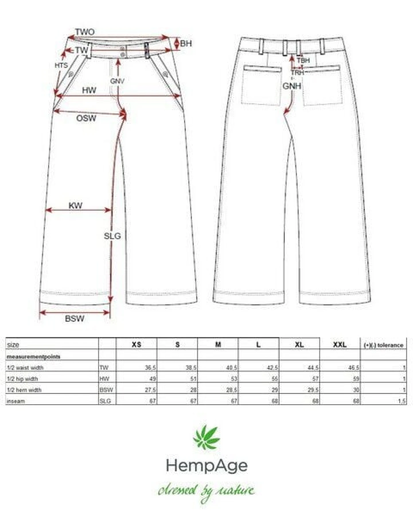 Hempage Damen Highrise 7/8-Culotte Hanf/Biobaumwolle – Ansicht 3