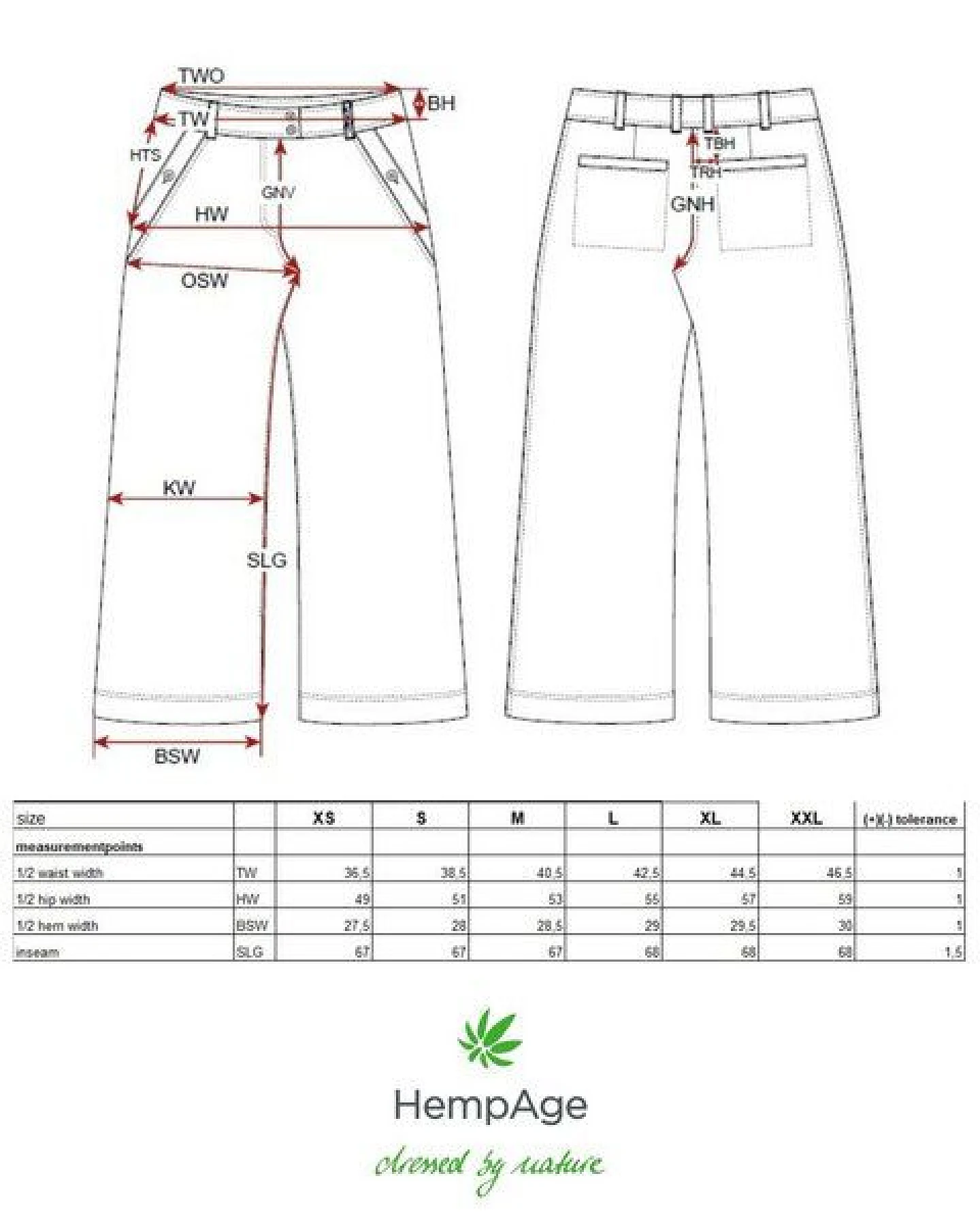 Hempage Damen Highrise 7/8-Culotte Hanf/Biobaumwolle – Ansicht 3