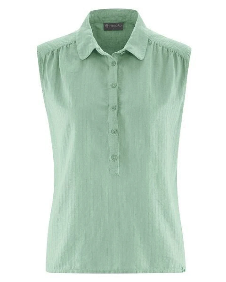 HempAge Ärmellose Bluse Hanf/Biobaumwolle