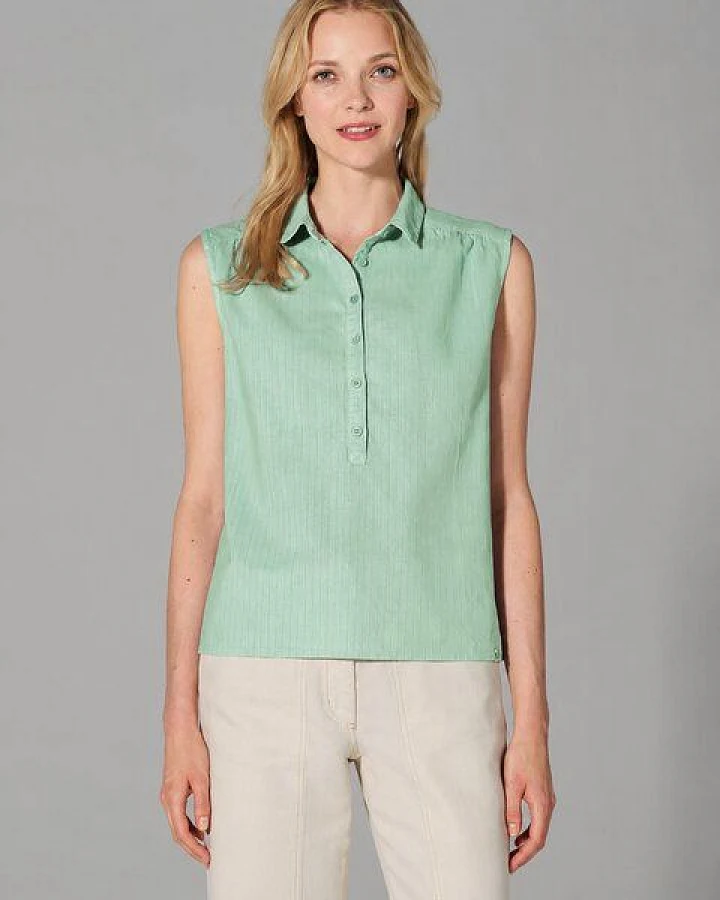 HempAge Ärmellose Bluse Hanf/Biobaumwolle