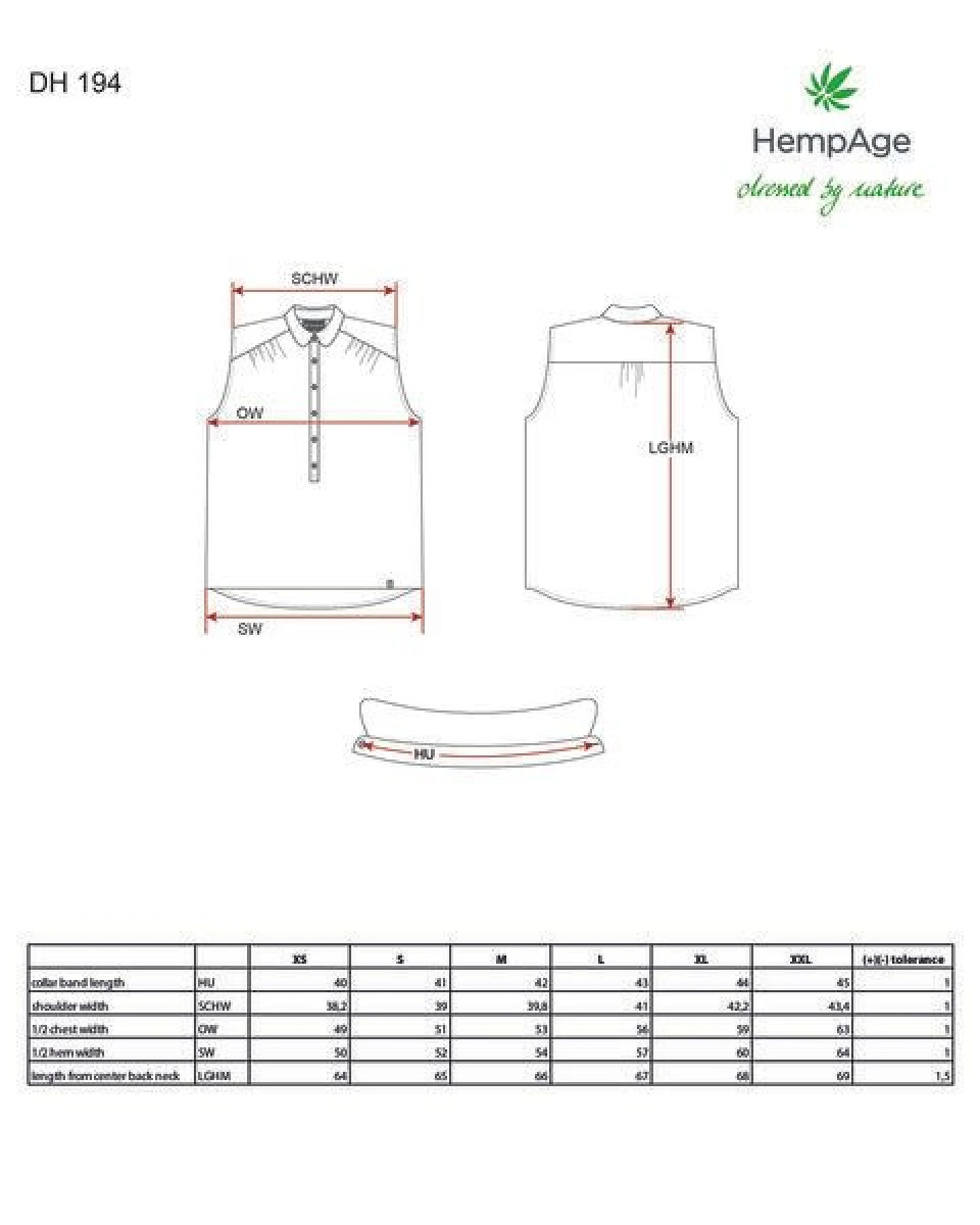 HempAge Ärmellose Bluse Hanf/Biobaumwolle – Ansicht 3