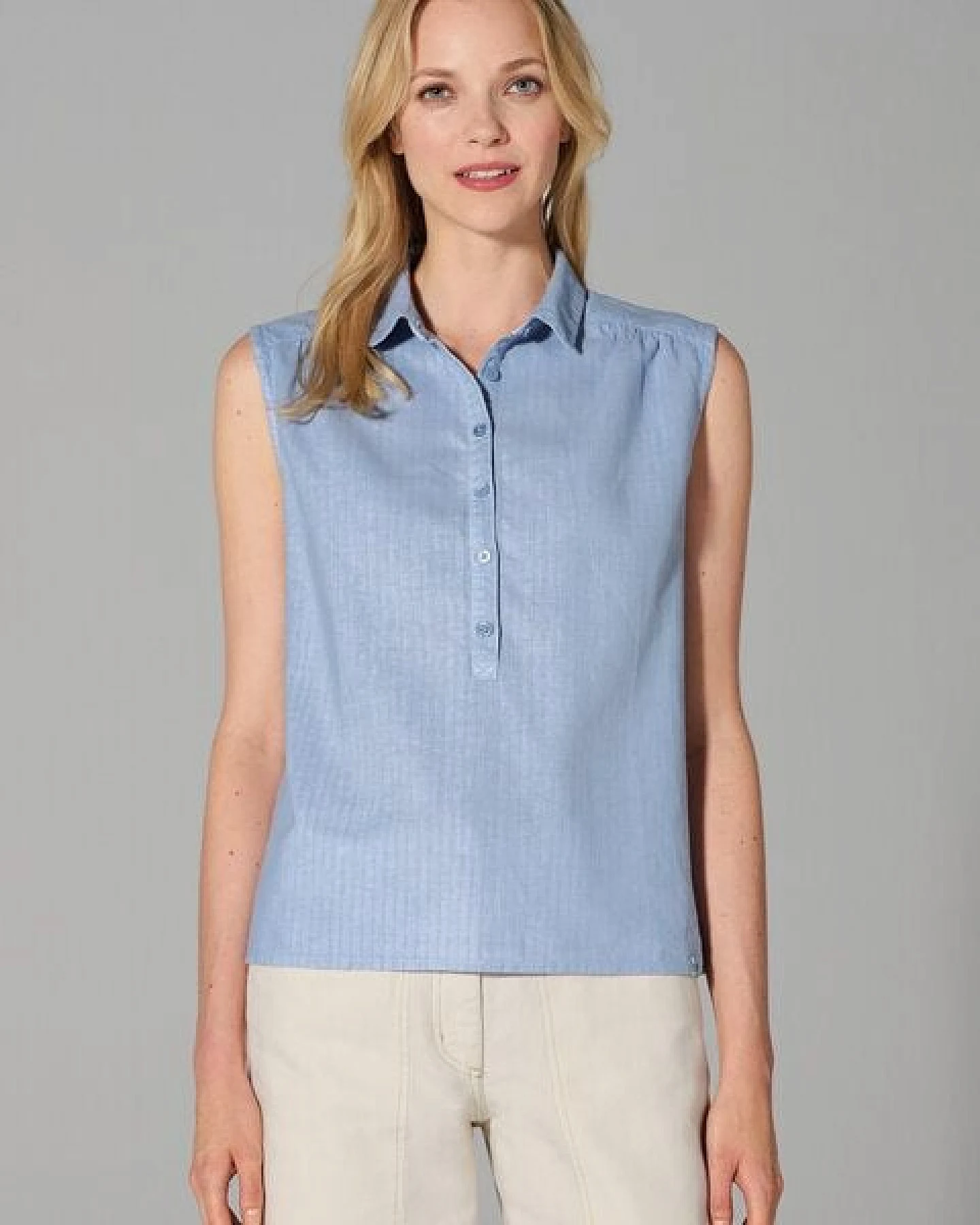 HempAge Ärmellose Bluse Hanf/Biobaumwolle – Ansicht 2