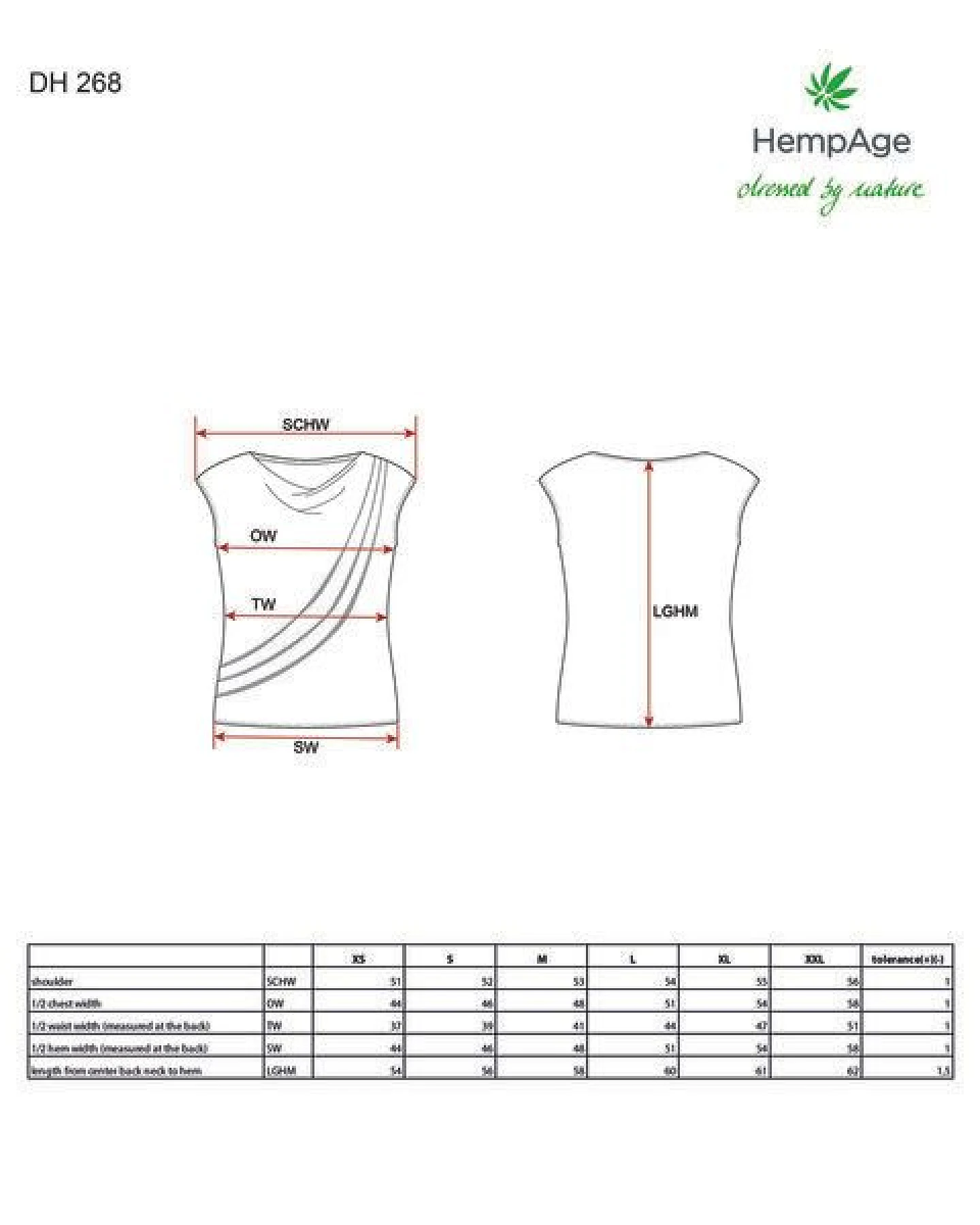 HempAge Wasserfallausschnitt Top Hanf/Biobaumwolle – Ansicht 3