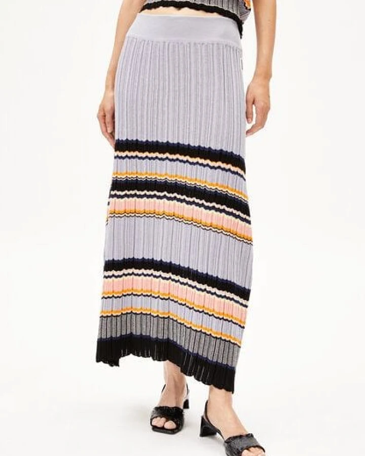 ARMEDANGELS MINNAA STRIPES Damen Strickrock aus Bio-Baumwolle