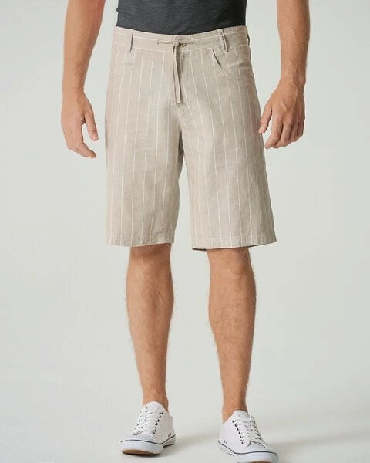 HempAge Gestreifte Herren-Shorts Hanf/Biobaumwolle – Ansicht 2