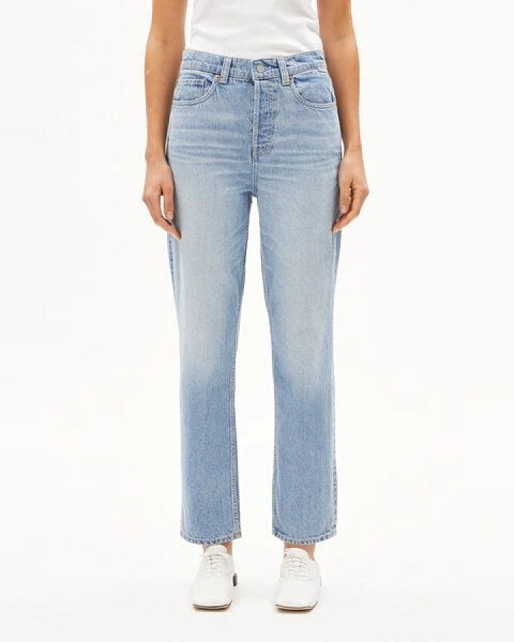 ARMEDANGELS AAIKALA Damen Straight Jeans High Waist recycelte Baumwolle