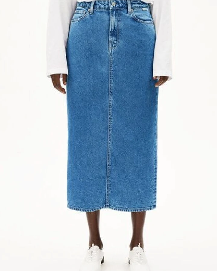 ARMEDANGELS KAALYKE DENIM Damen Jeansrock aus recycelter Baumwolle