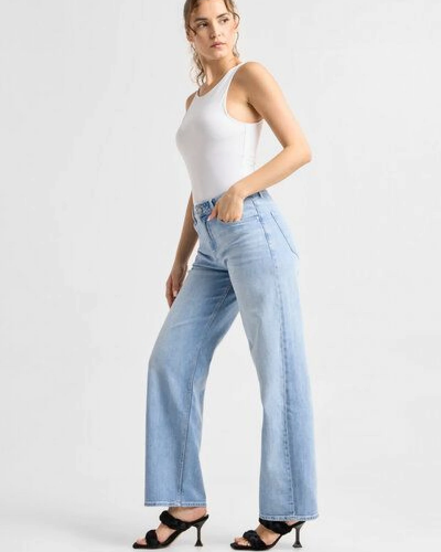 Damen Jeans ASH Barrel Leg Minimal Stretch DAWN Bio-Baumwolle – Ansicht 3