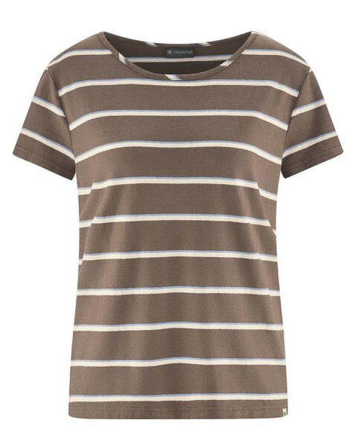 HempAge Damen Streifen T-Shirt Hanf/Biobaumwolle