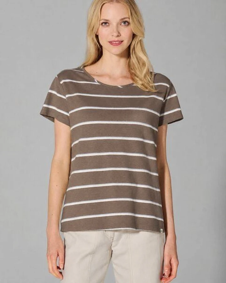 HempAge Damen Streifen T-Shirt Hanf/Biobaumwolle