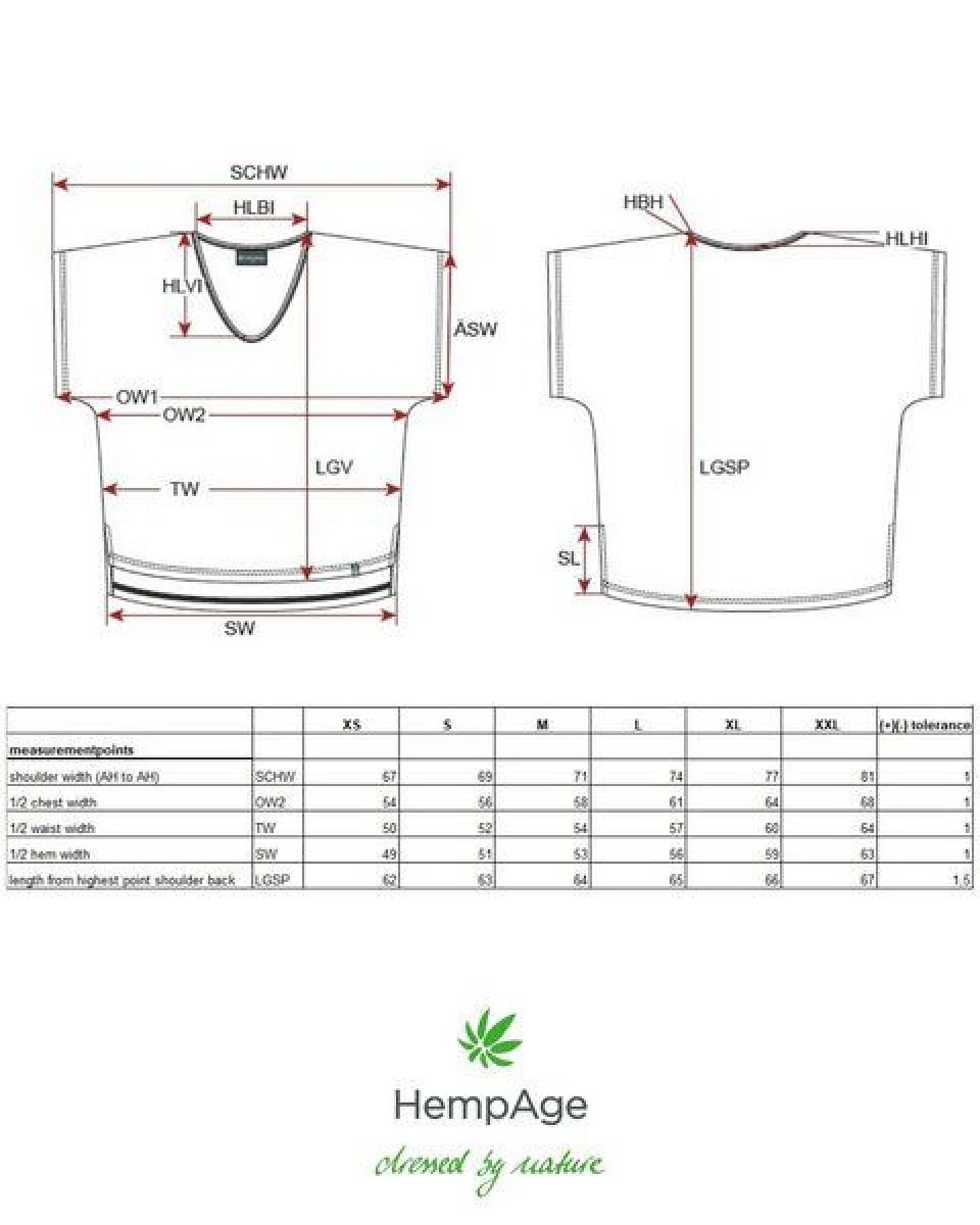 HempAge Damen Slub Jersey T-Shirt Hanf/Biobaumwolle – Ansicht 3