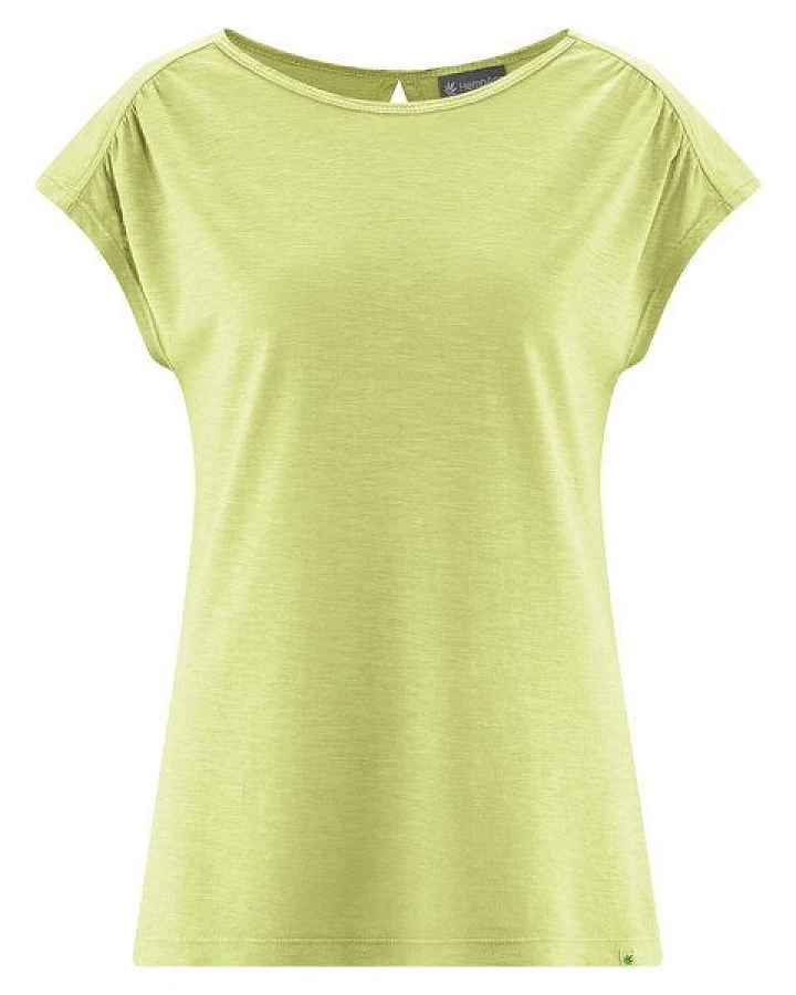 HempAge Damen T-Shirt mit rückseitigem Cut Out Hanf/Biobaumwolle