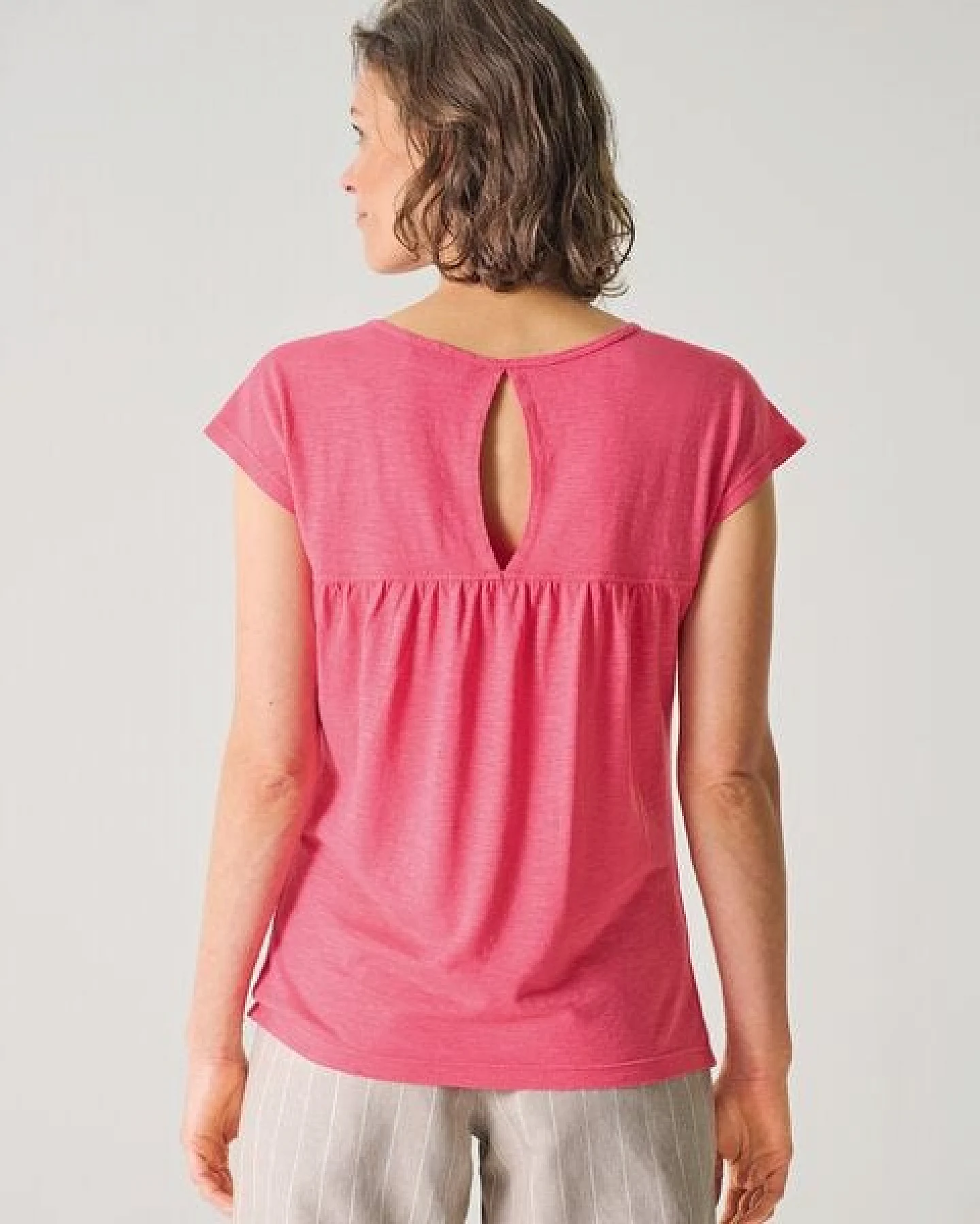 HempAge Damen T-Shirt mit rückseitigem Cut Out Hanf/Biobaumwolle – Ansicht 2