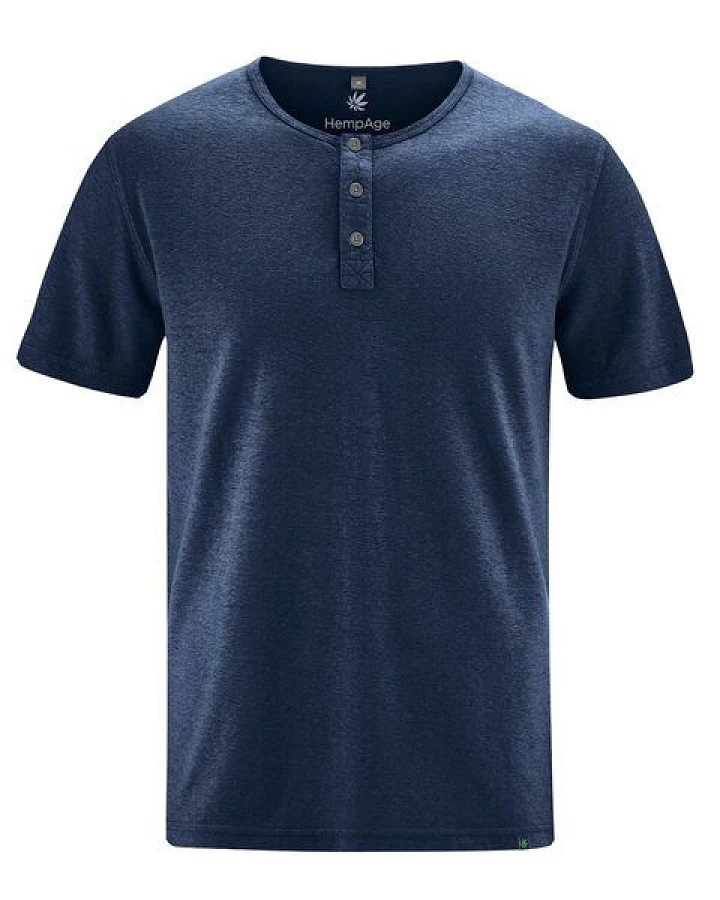 HempAge Herren Henley T-Shirt Hanf/Biobaumwolle