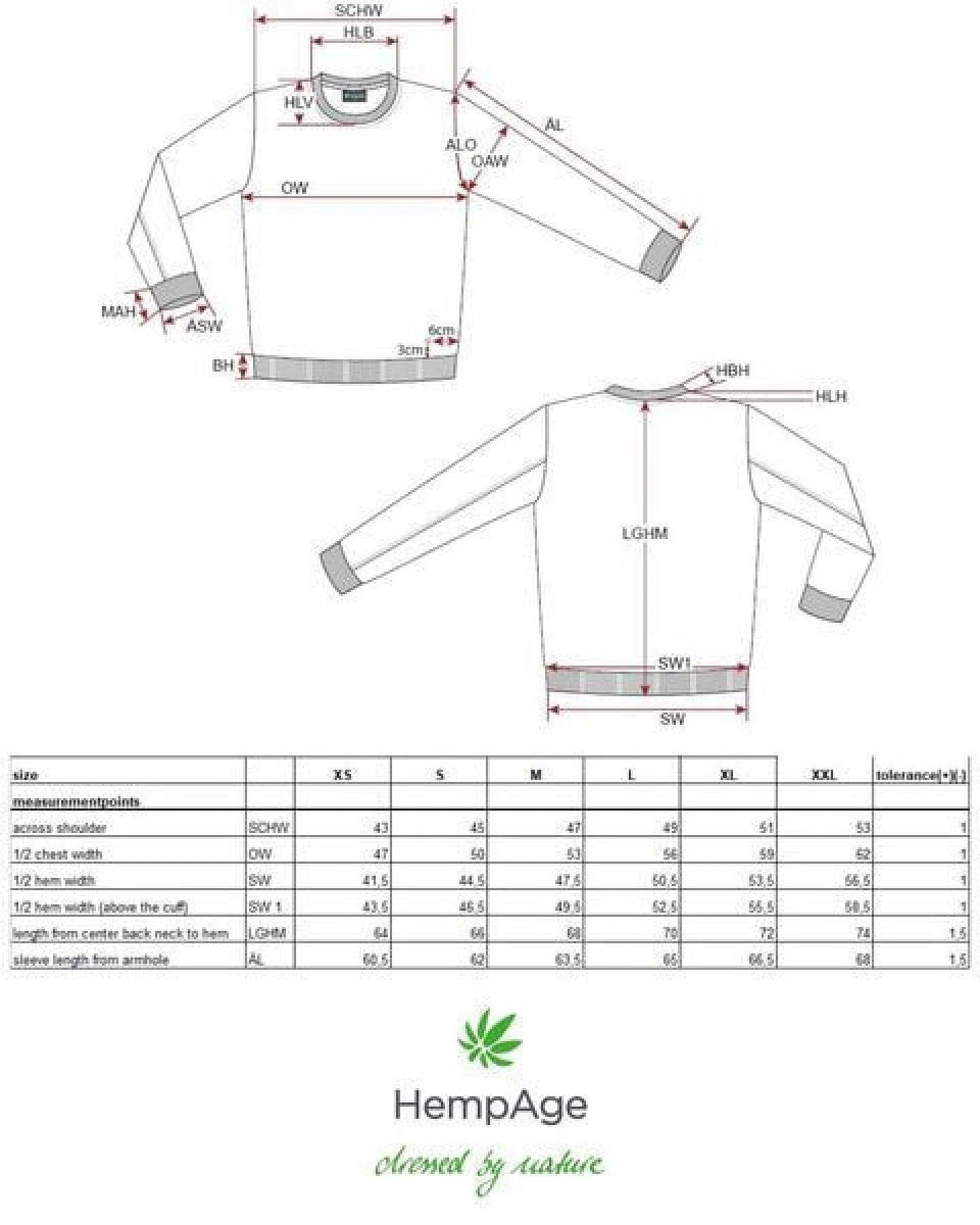 HempAge Unisex Sweatshirt Hanf/Biobaumwolle – Ansicht 3
